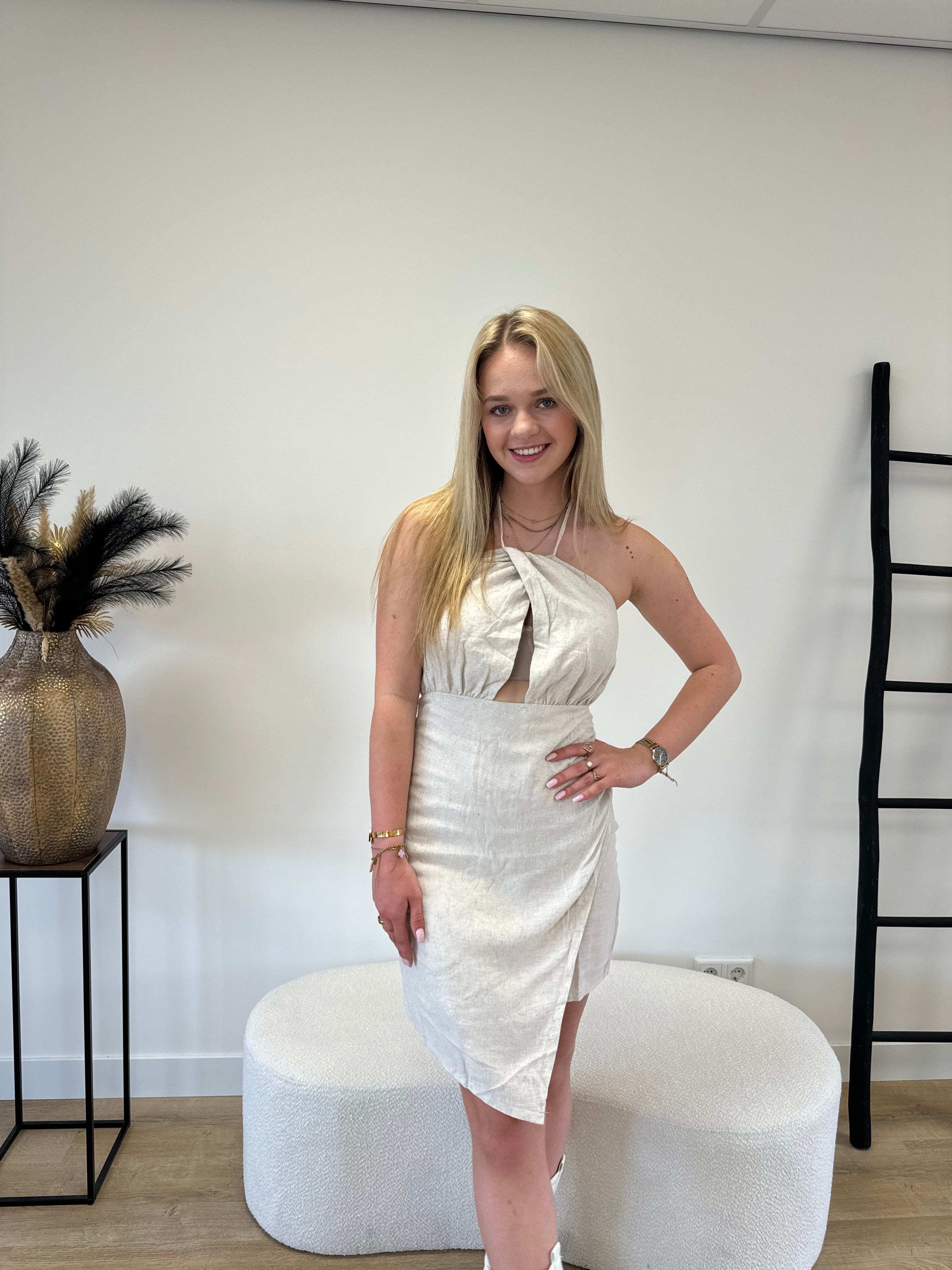 Linnen Dress Beige