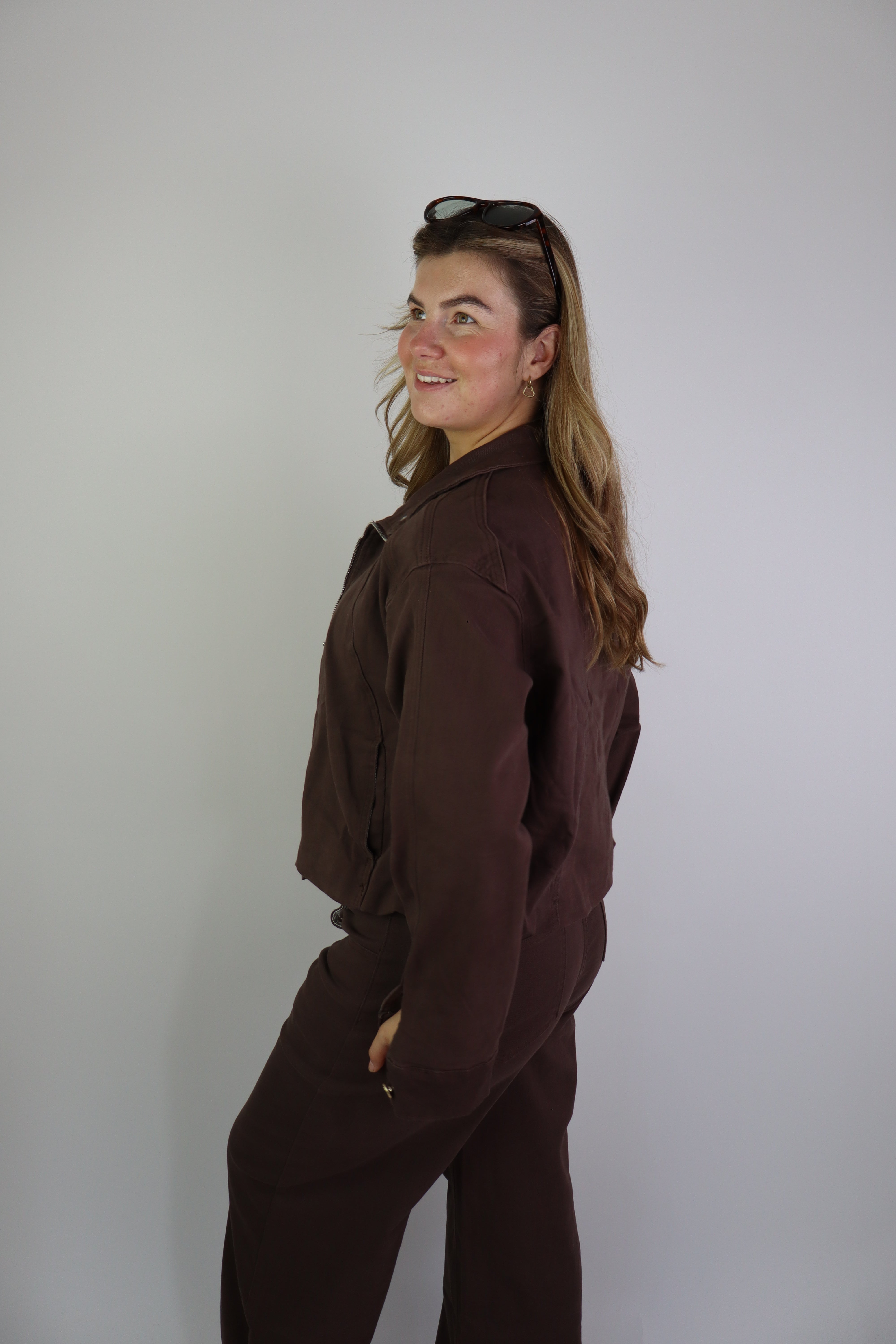 Rowena Denim Jacket Brown