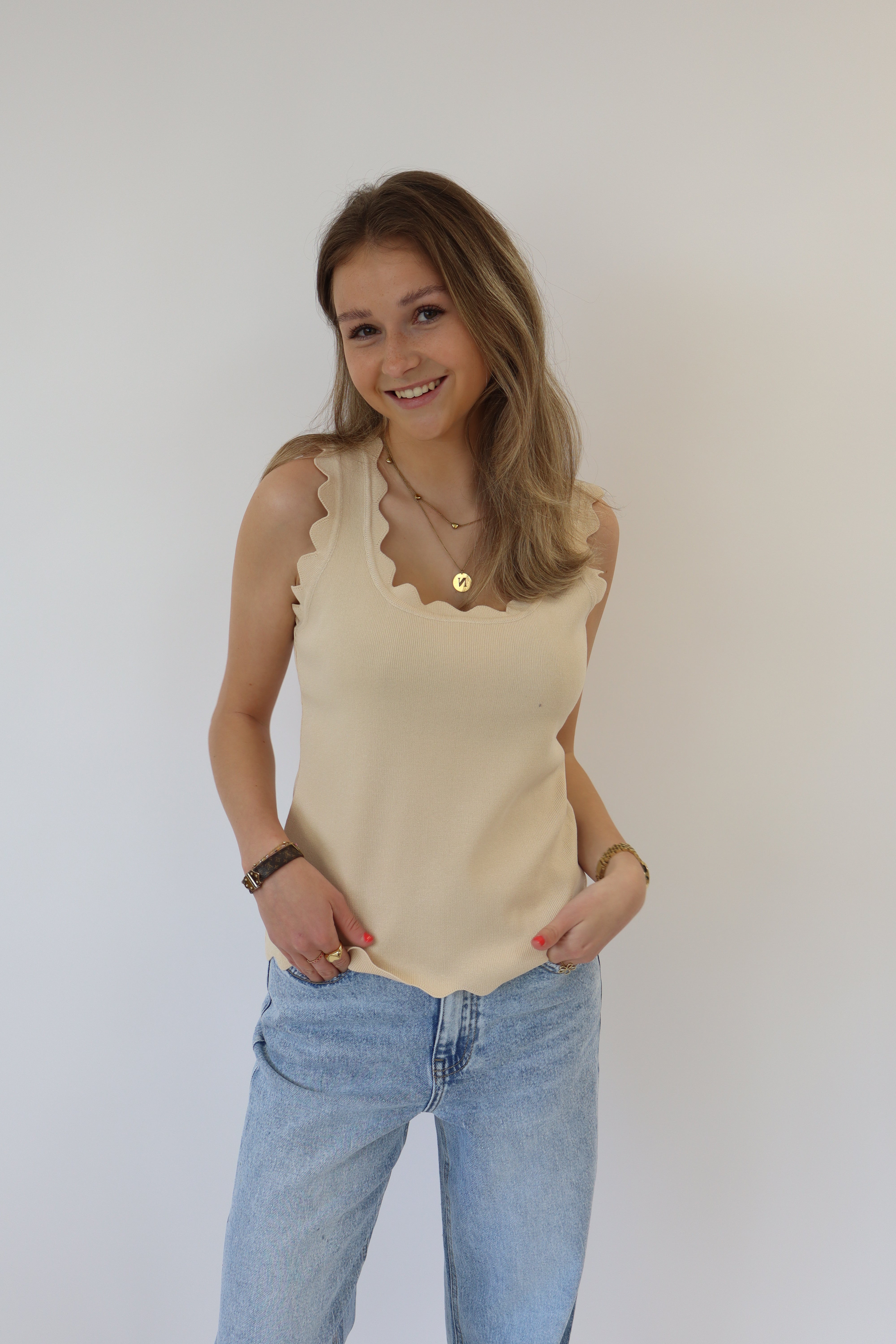 Gaia Basic Top Beige