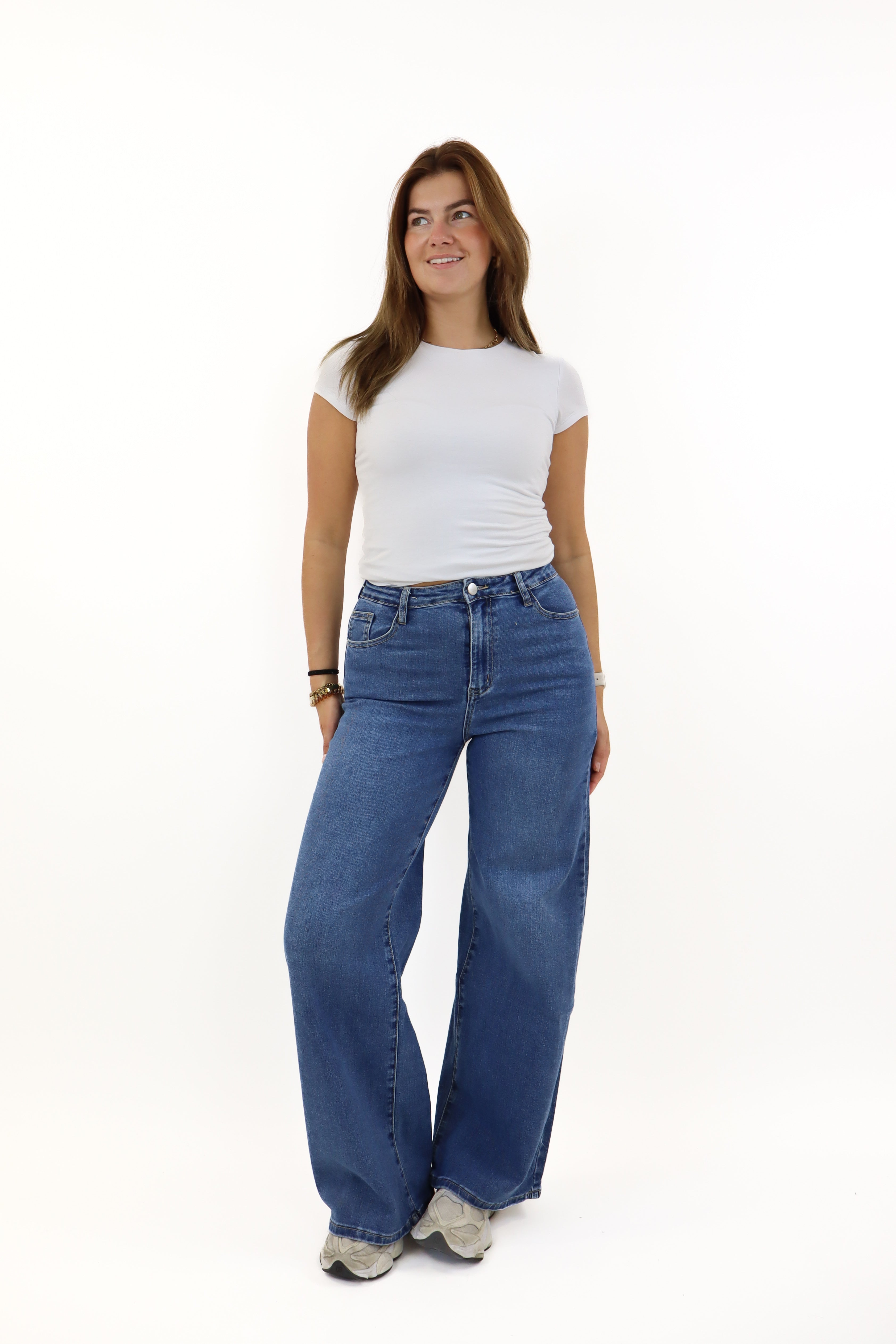 Dark Denim Wide Leg Jeans RD3266