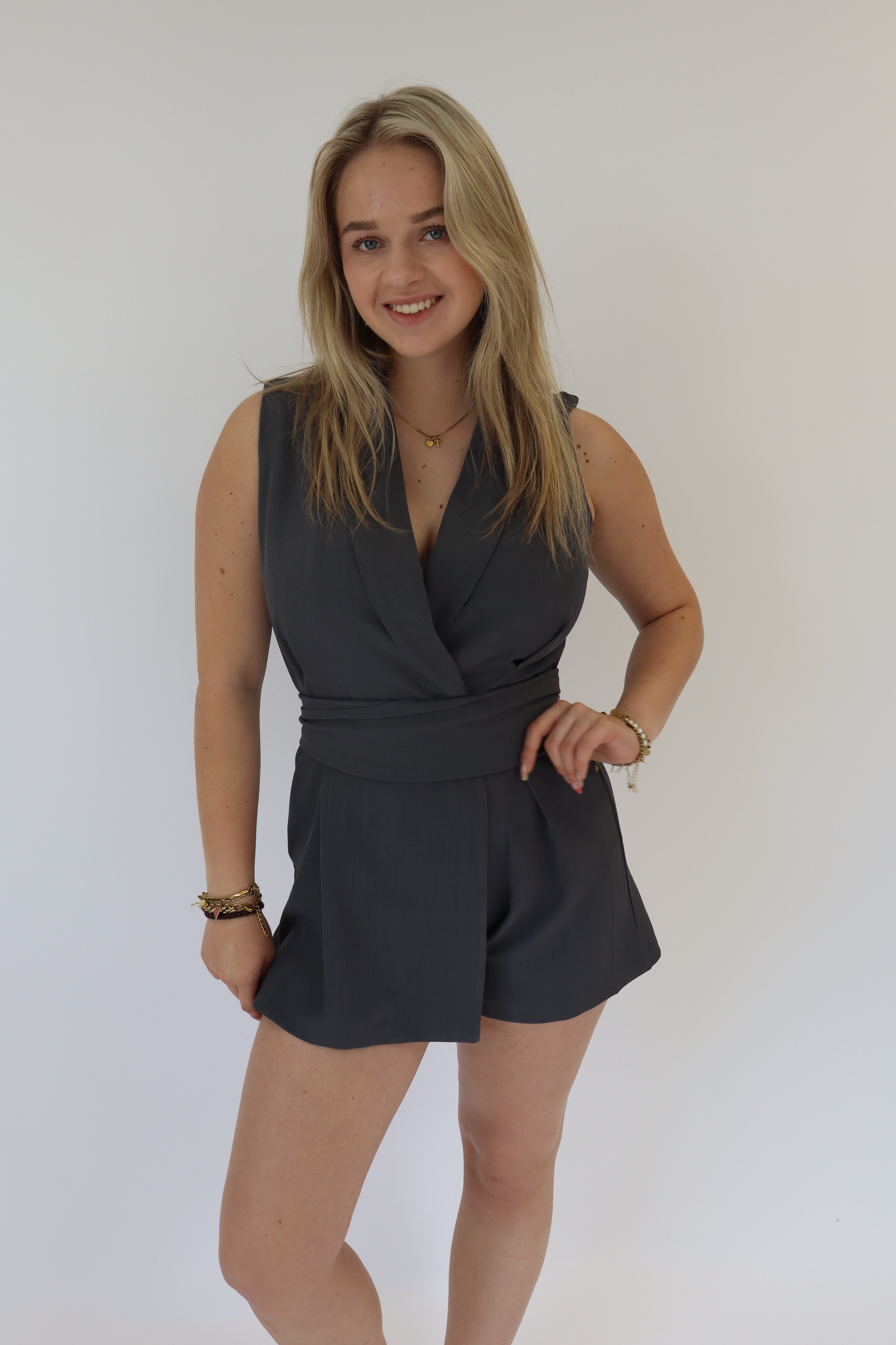 Eef Playsuit Dark Grey
