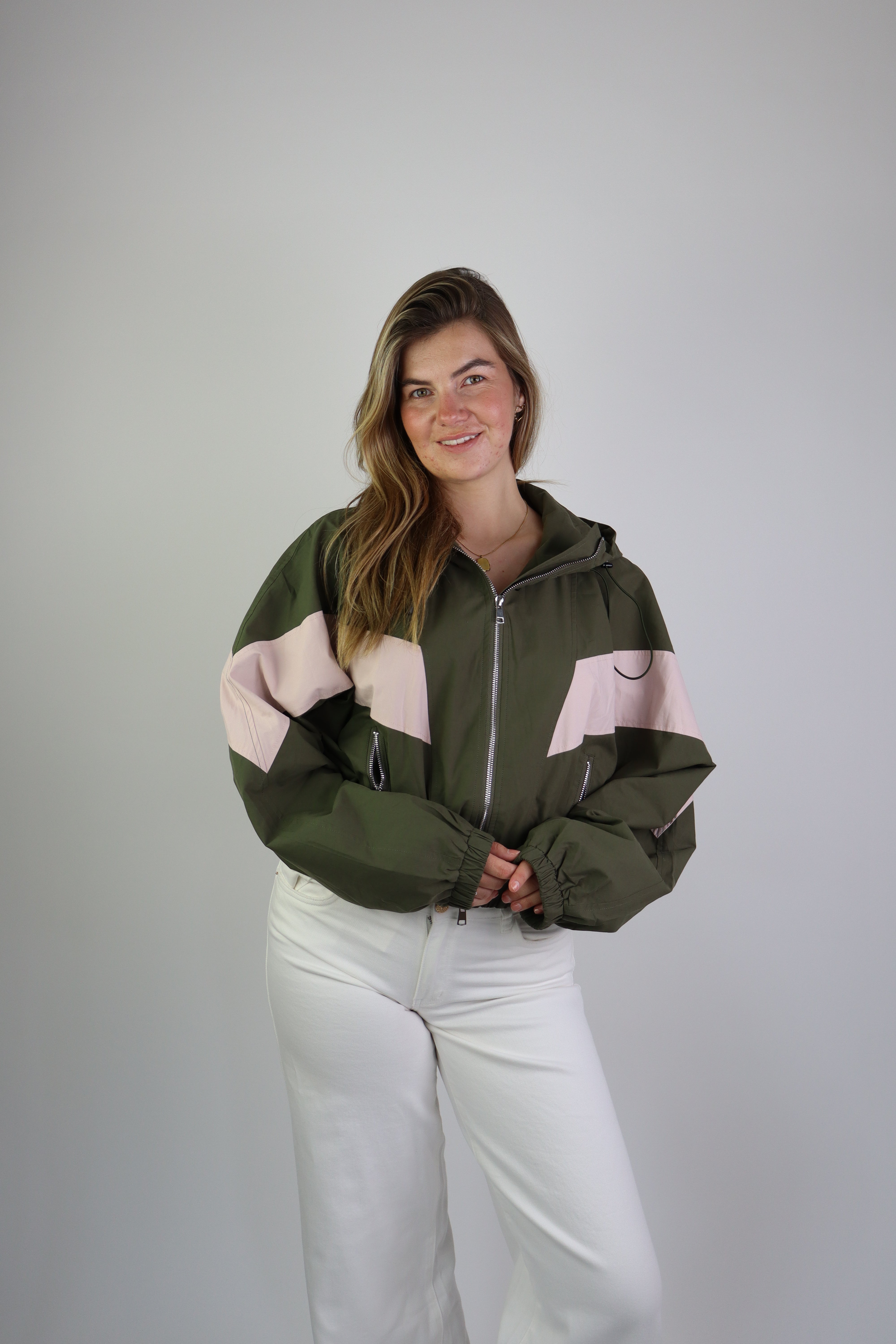 Ambika Track Jacket Green/Pink