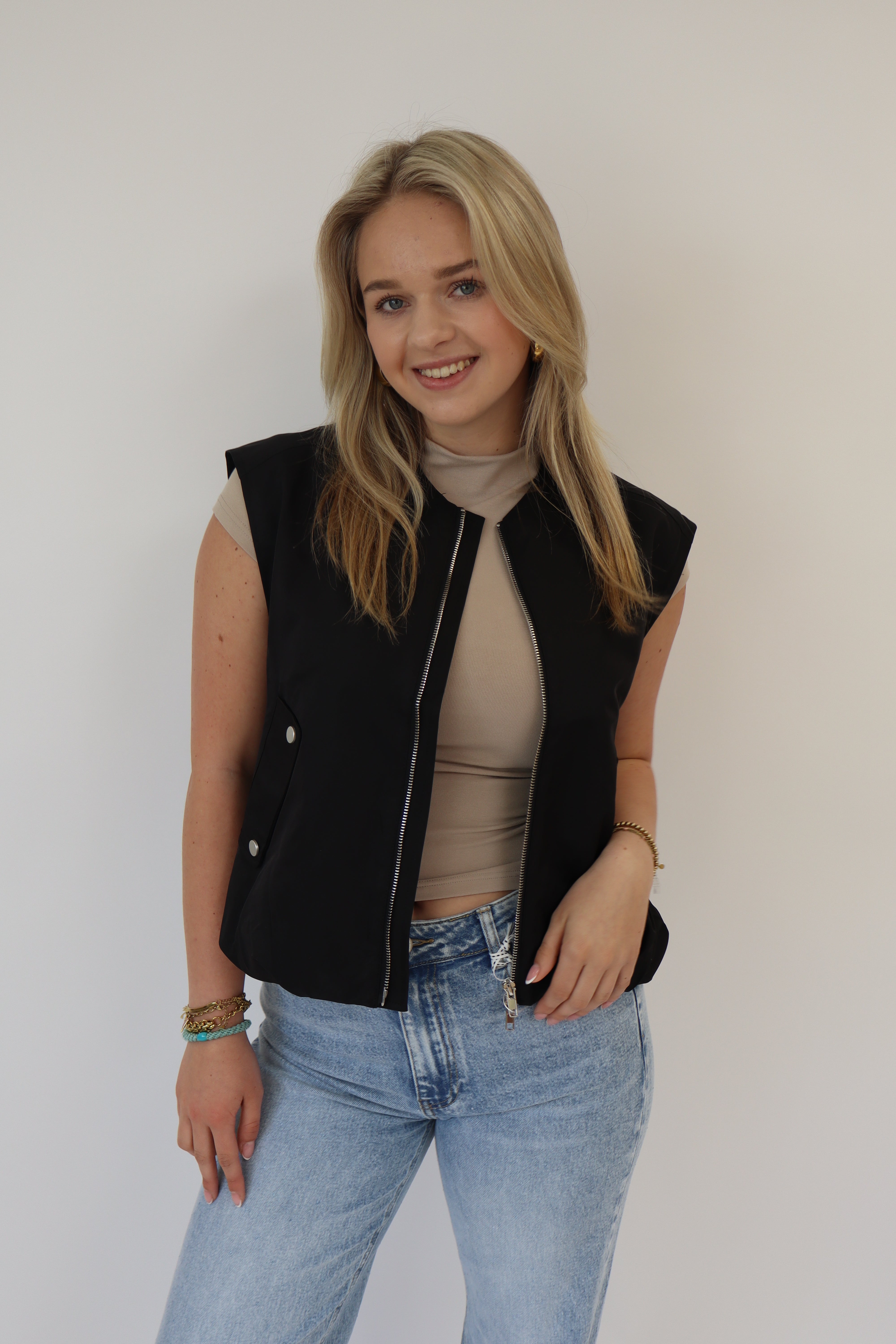 Vyenna Bomber Gilet | Zwart