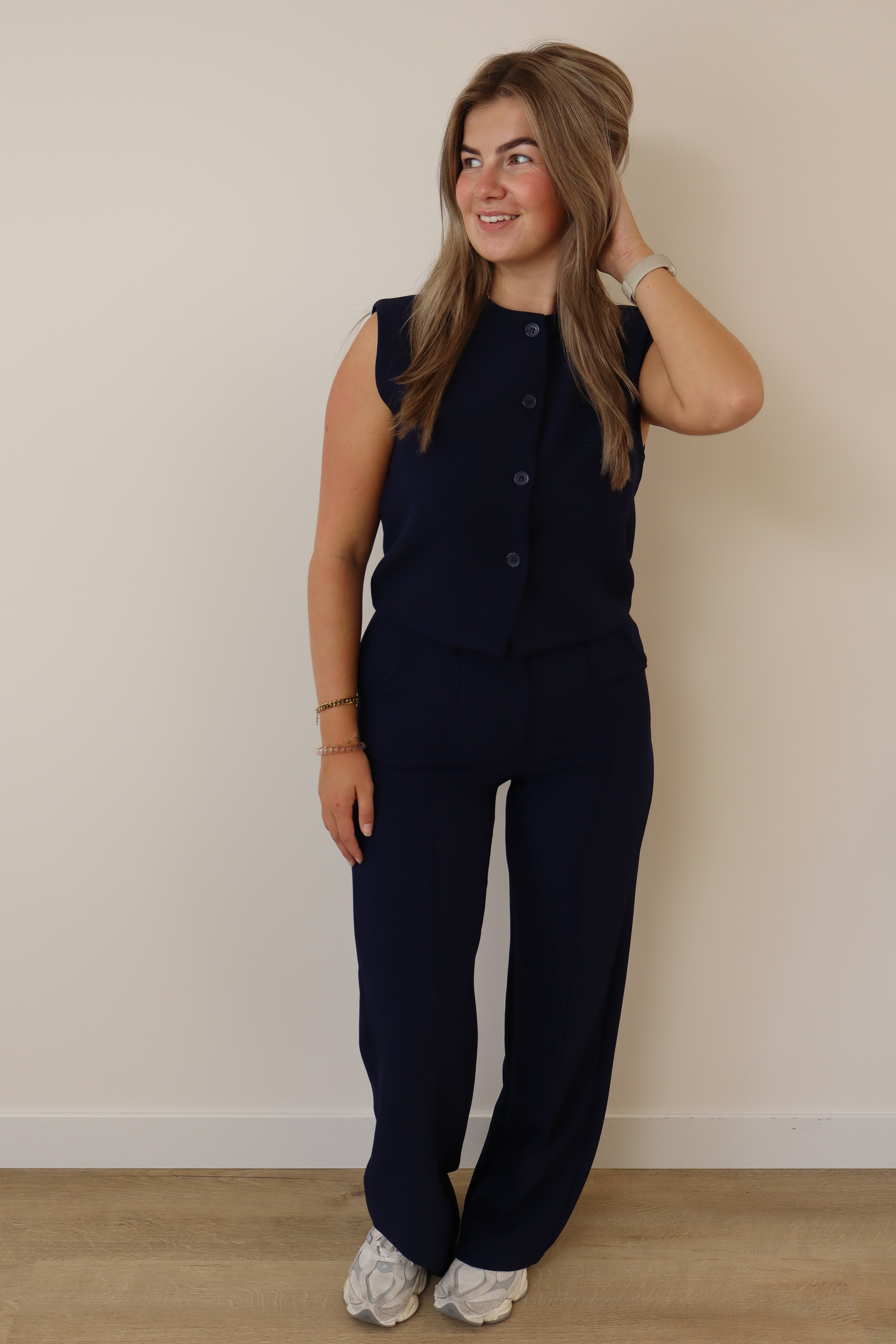 Nové Pantalon Navy