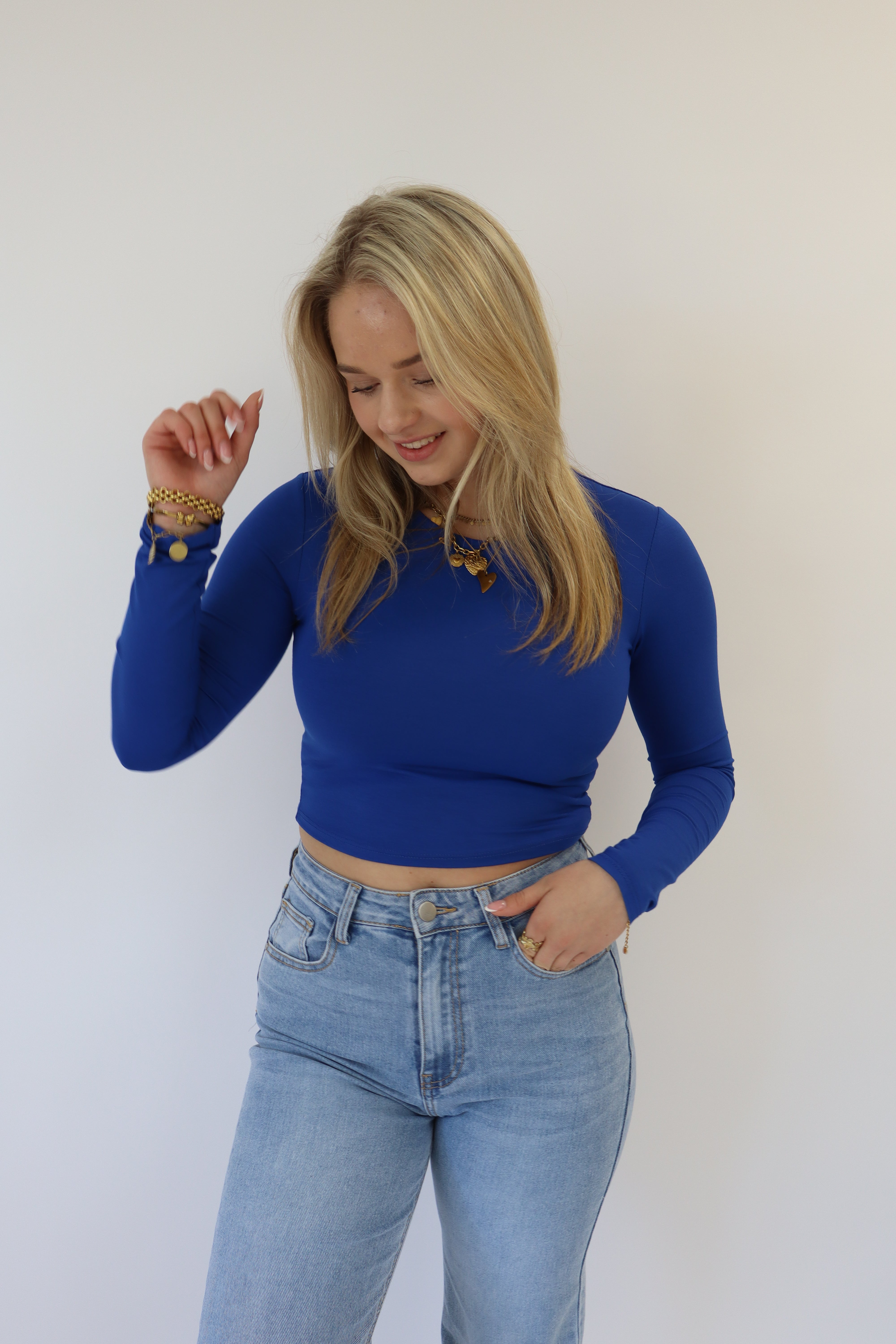 Leela Top Cobalt