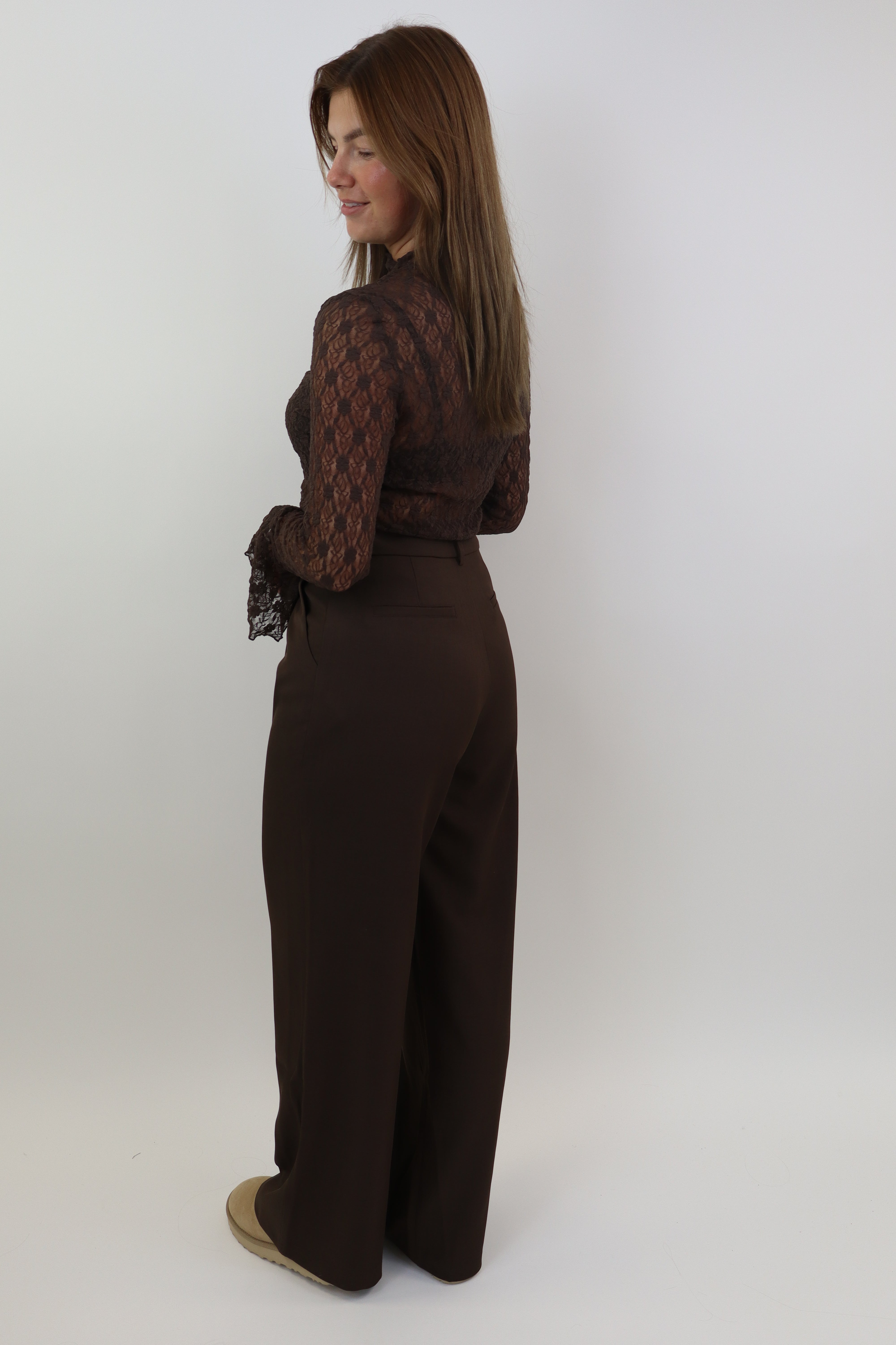 Bowie Wide Leg Pantalon | Brown