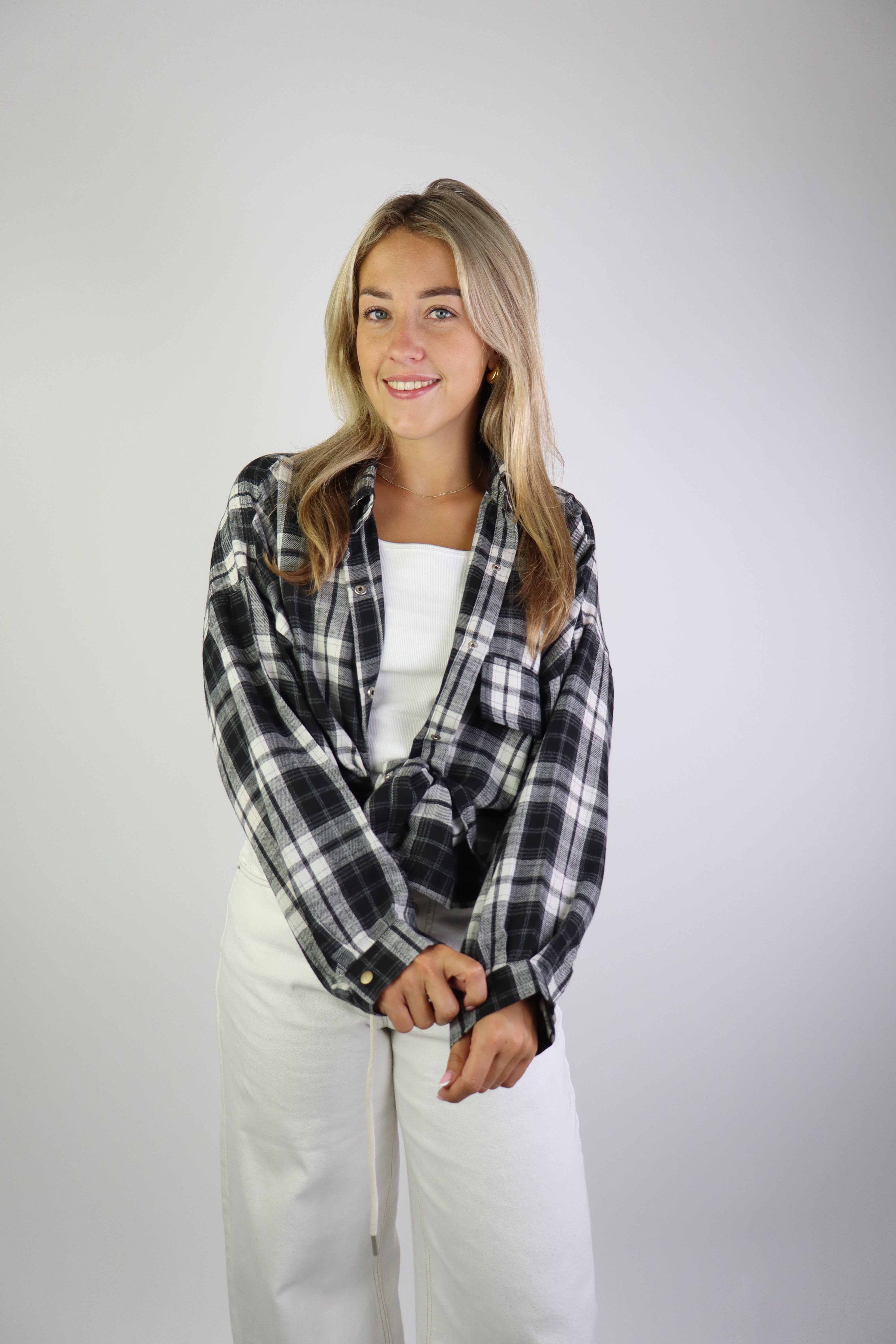 Nora Geruite Blouse Black
