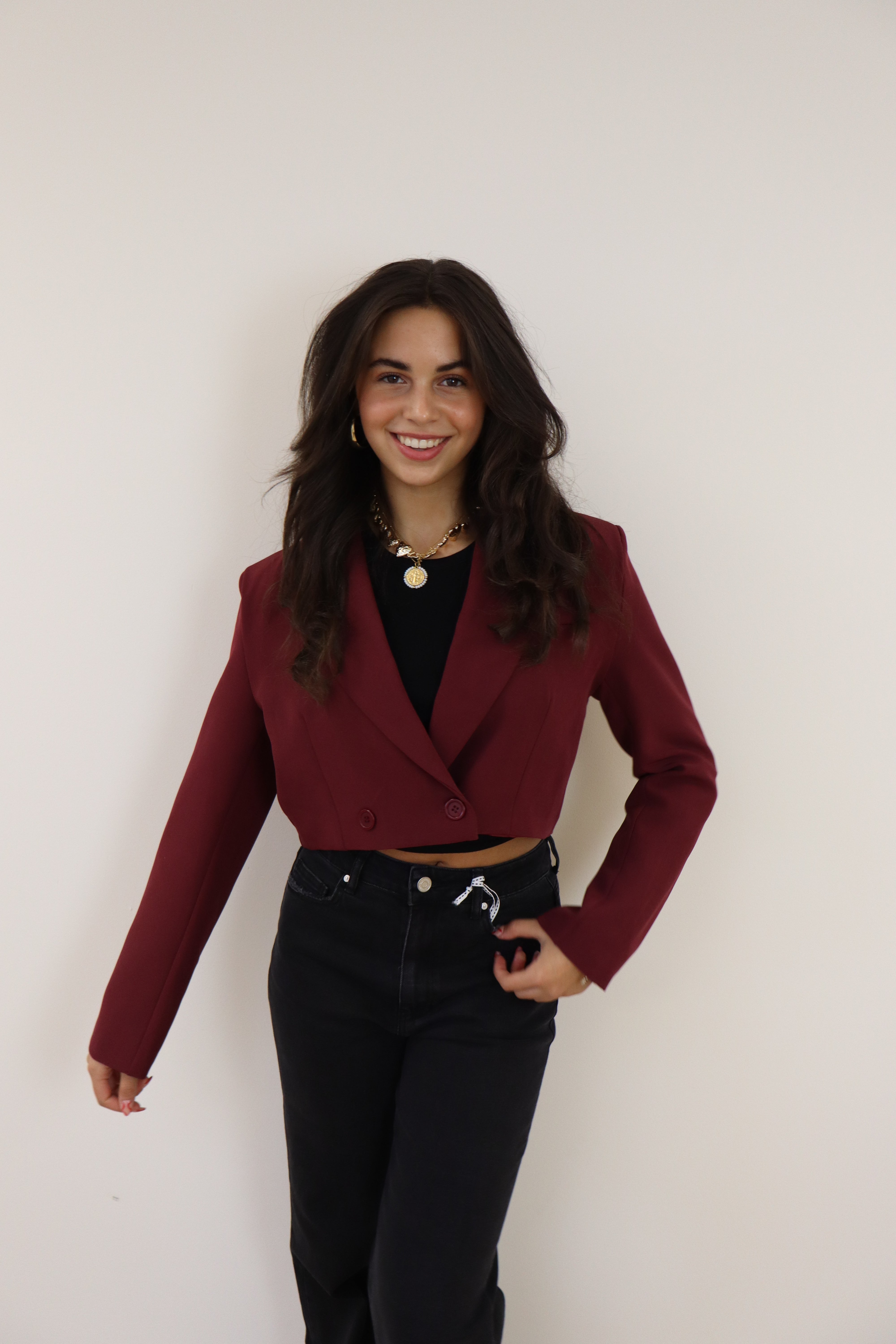 Cropped Blazer Loua Bordeaux