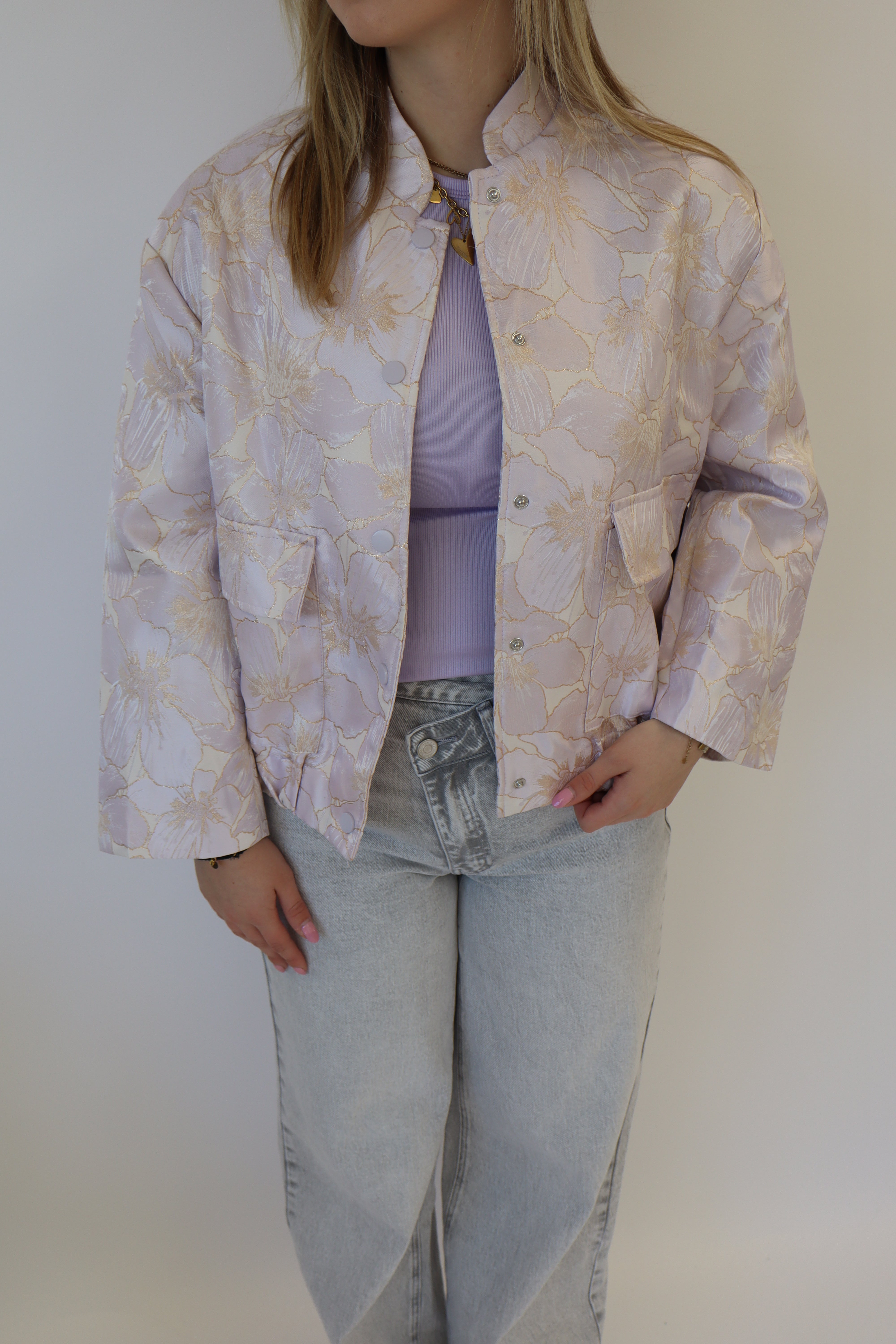 Rosalie Flower Bomber Lila