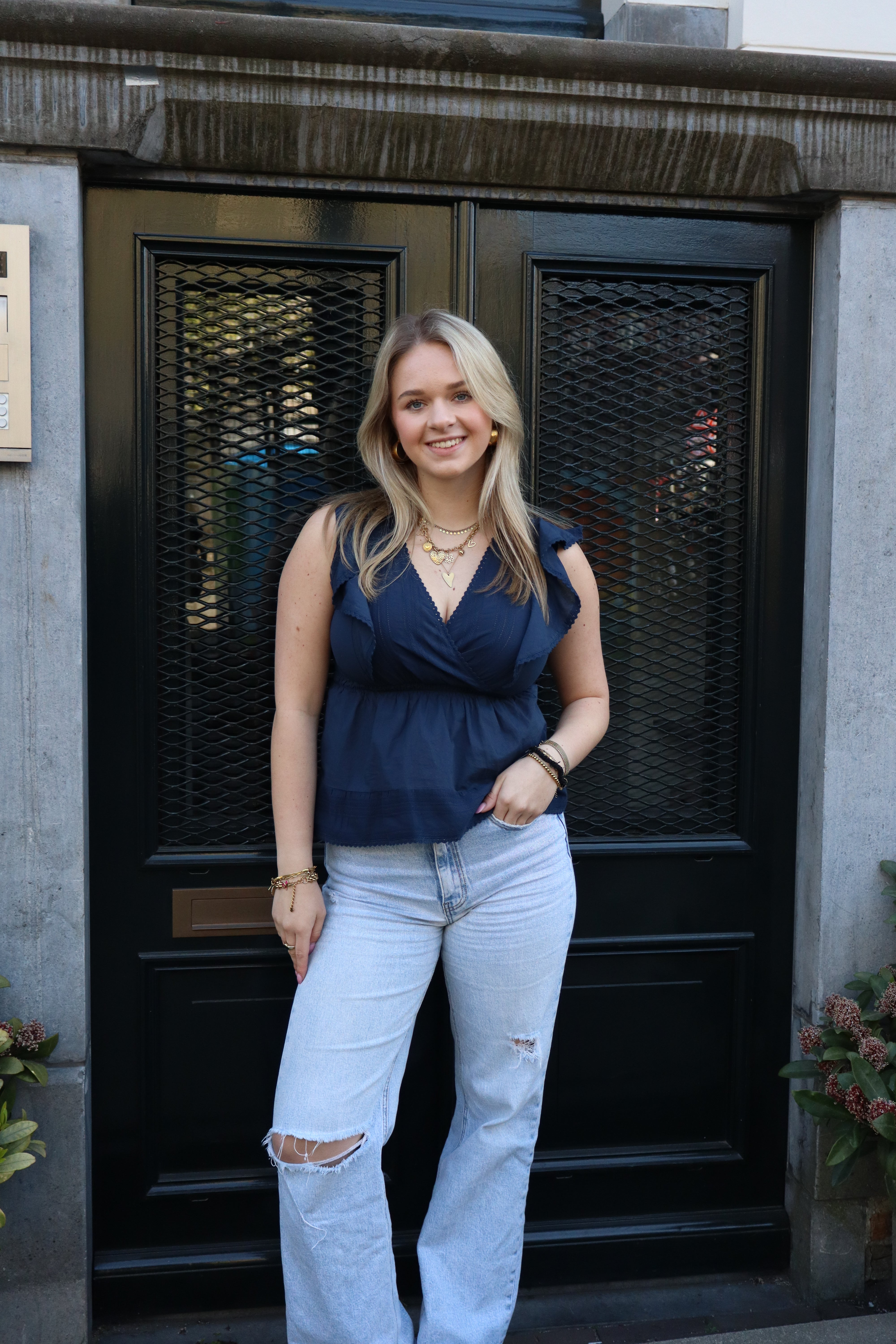 Leah Top Navy