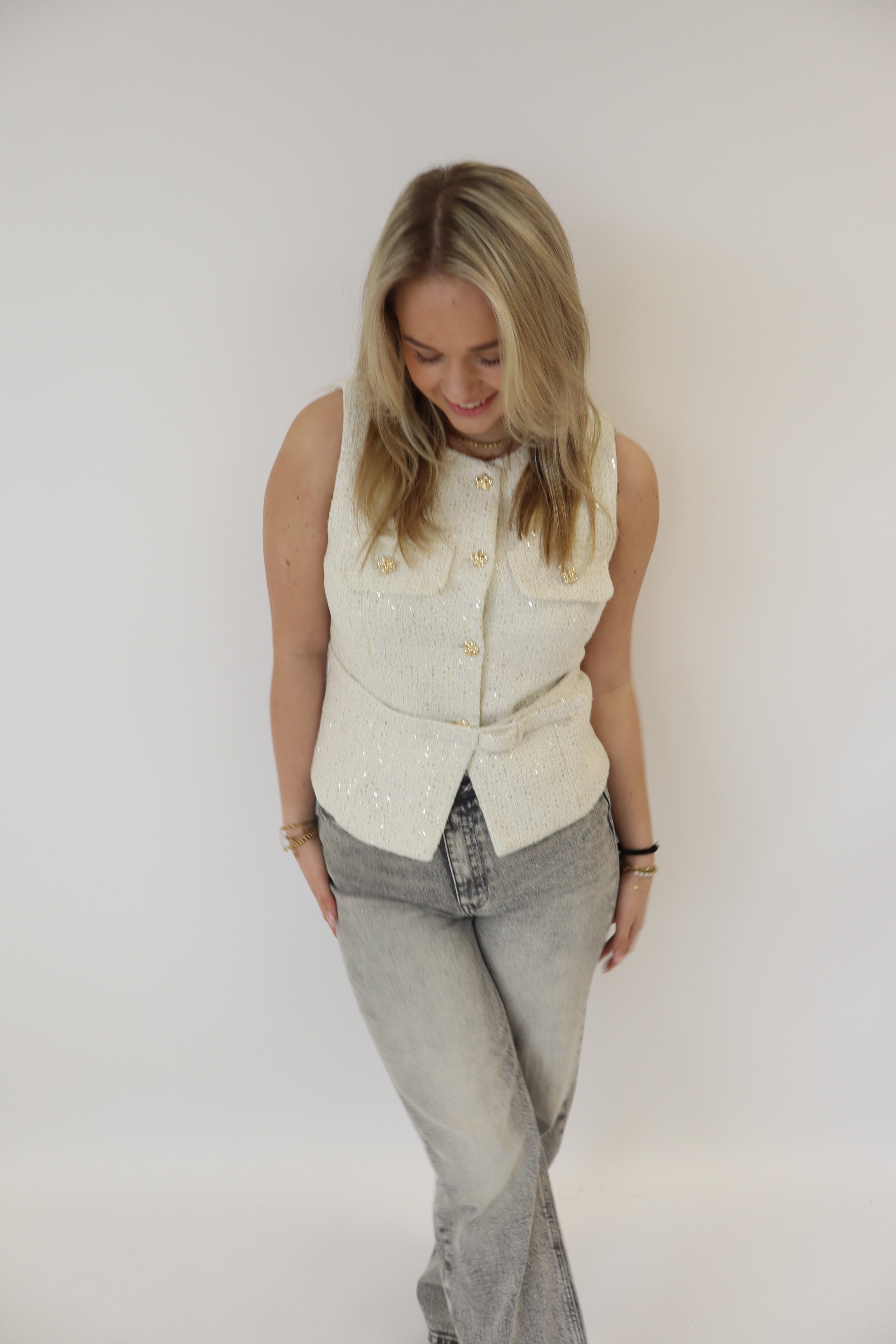 Madelief Boucle Lurex Gilet