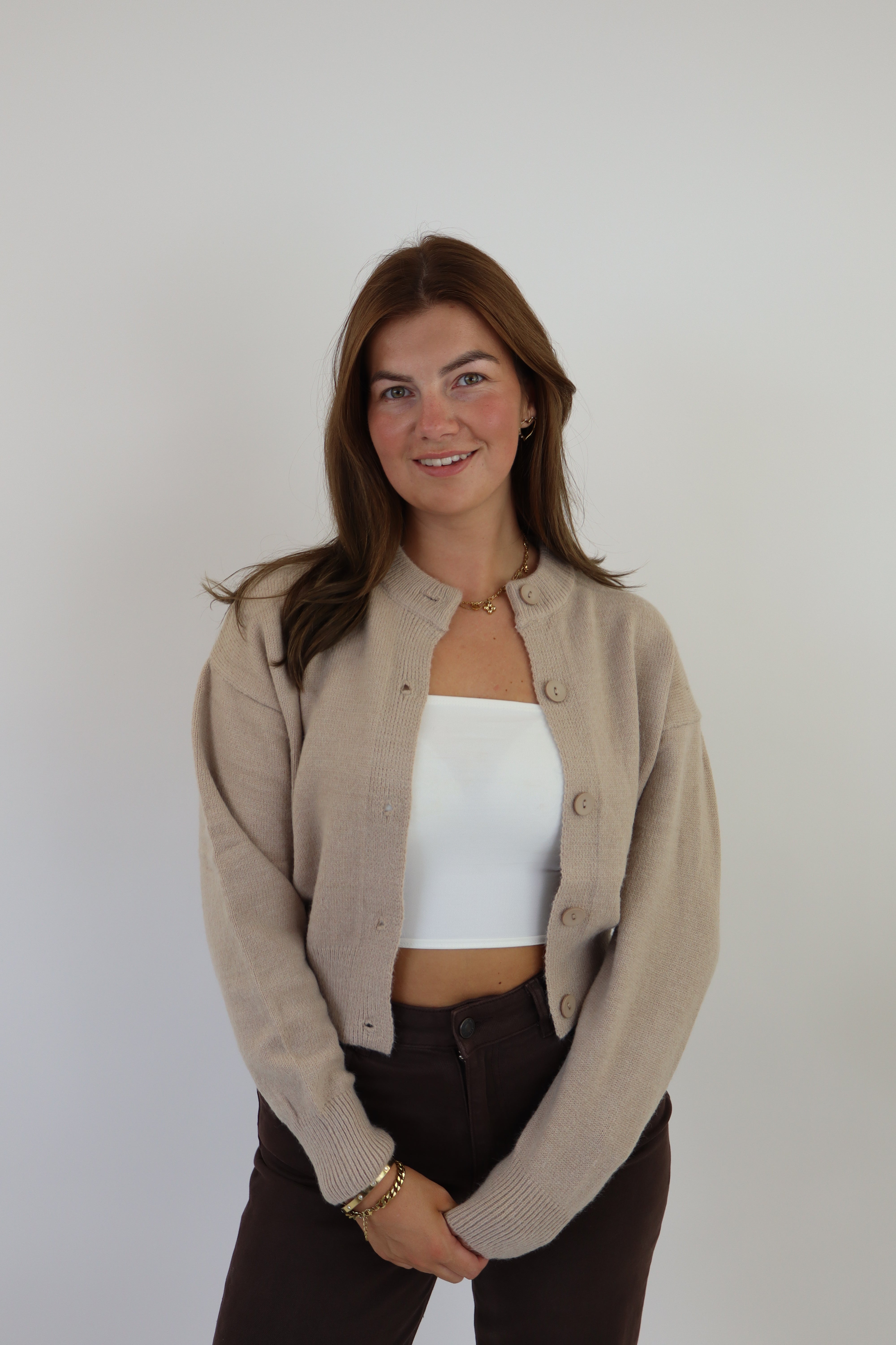 By Kie Knitted Cardigan Beige