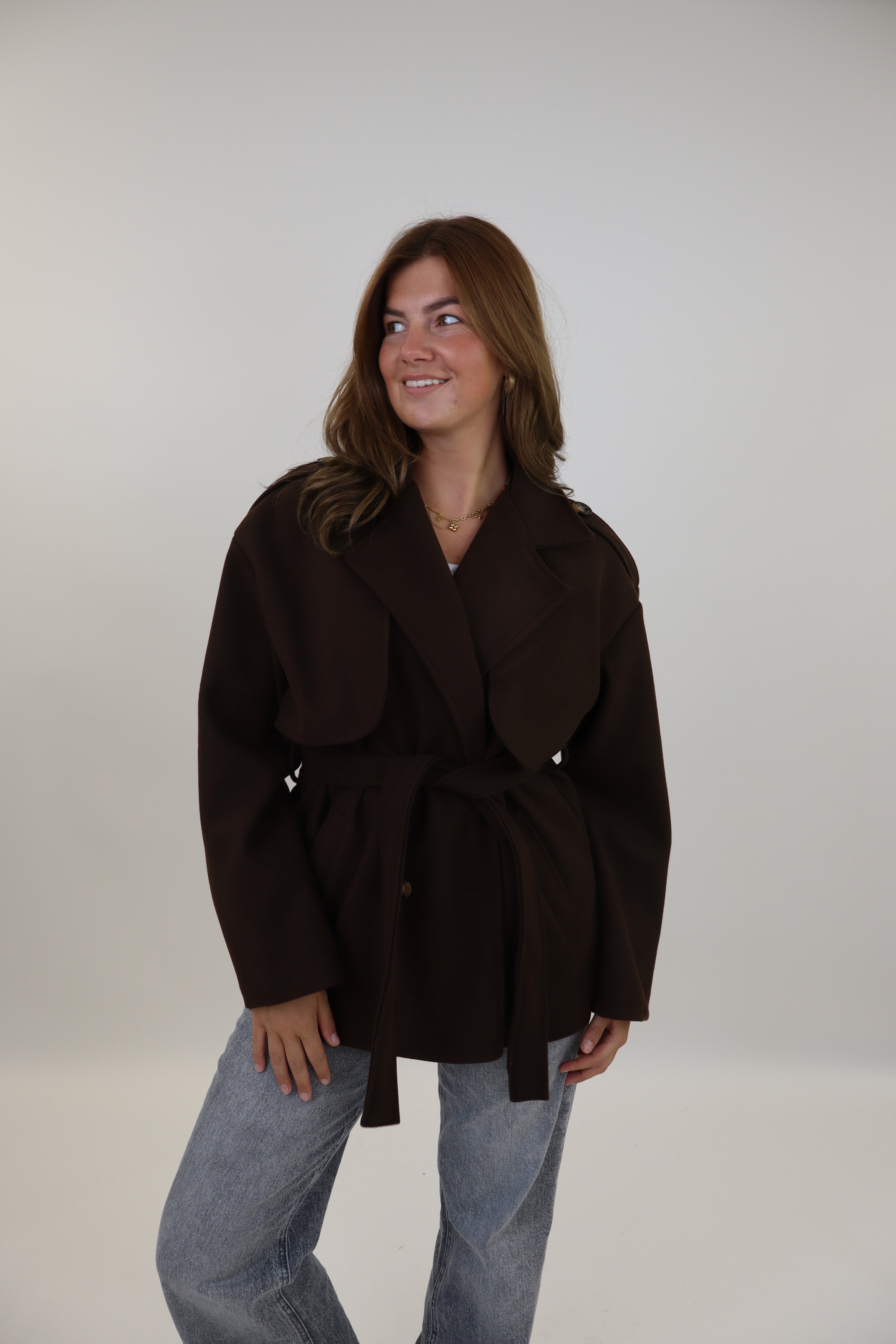 Doriena Trench Coat Brown