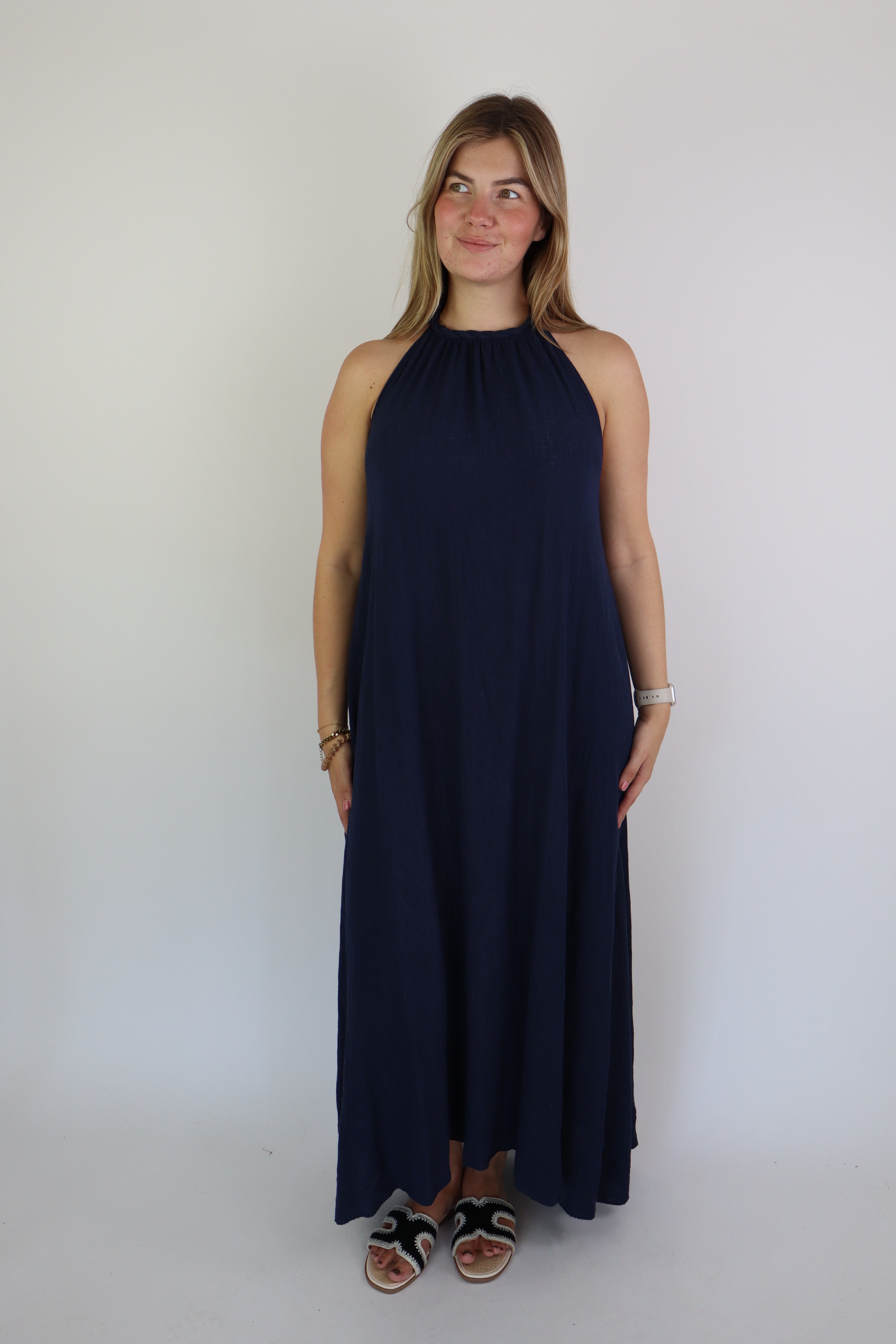 Roma Maxi Dress Navy