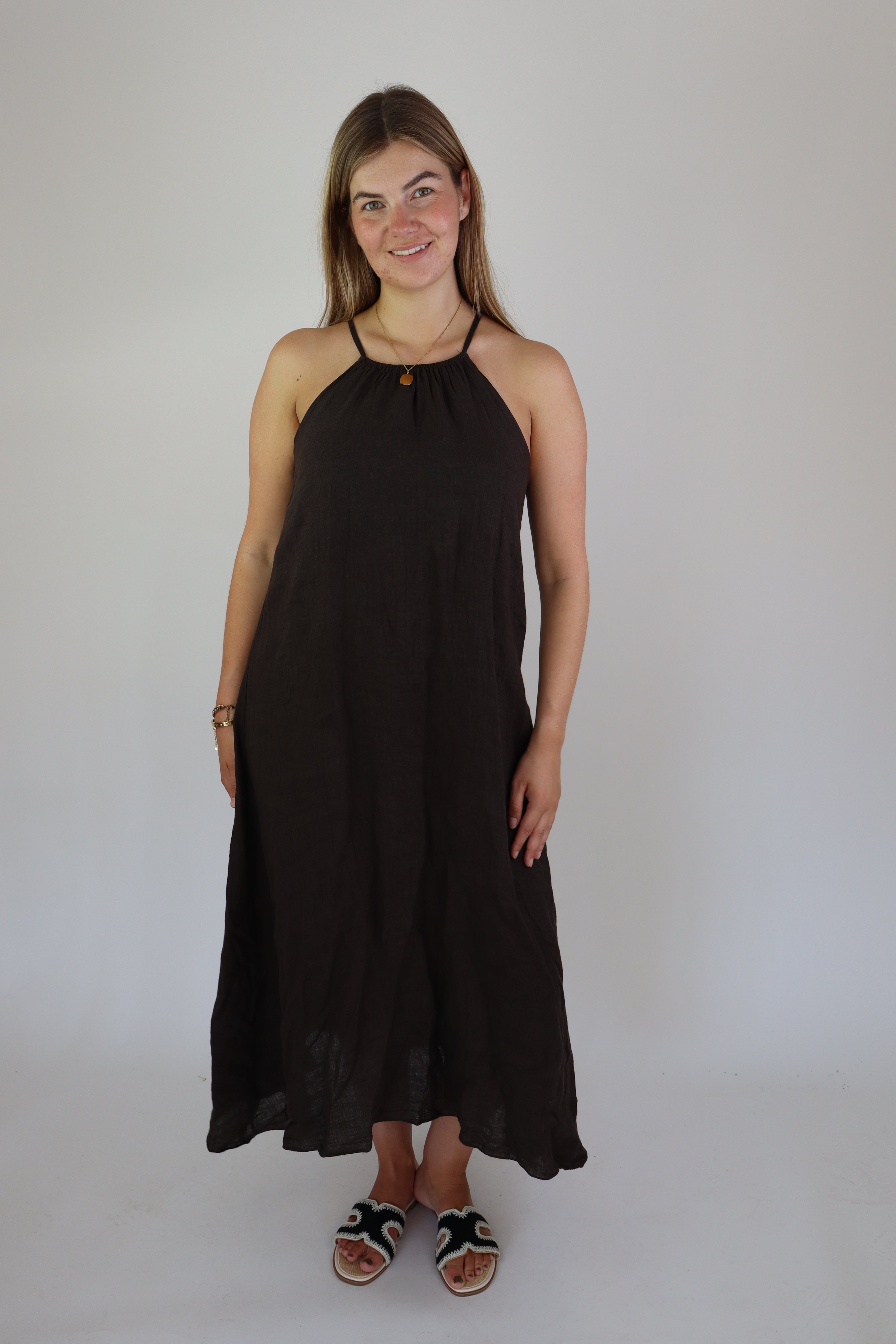 Linnen Dress Brown