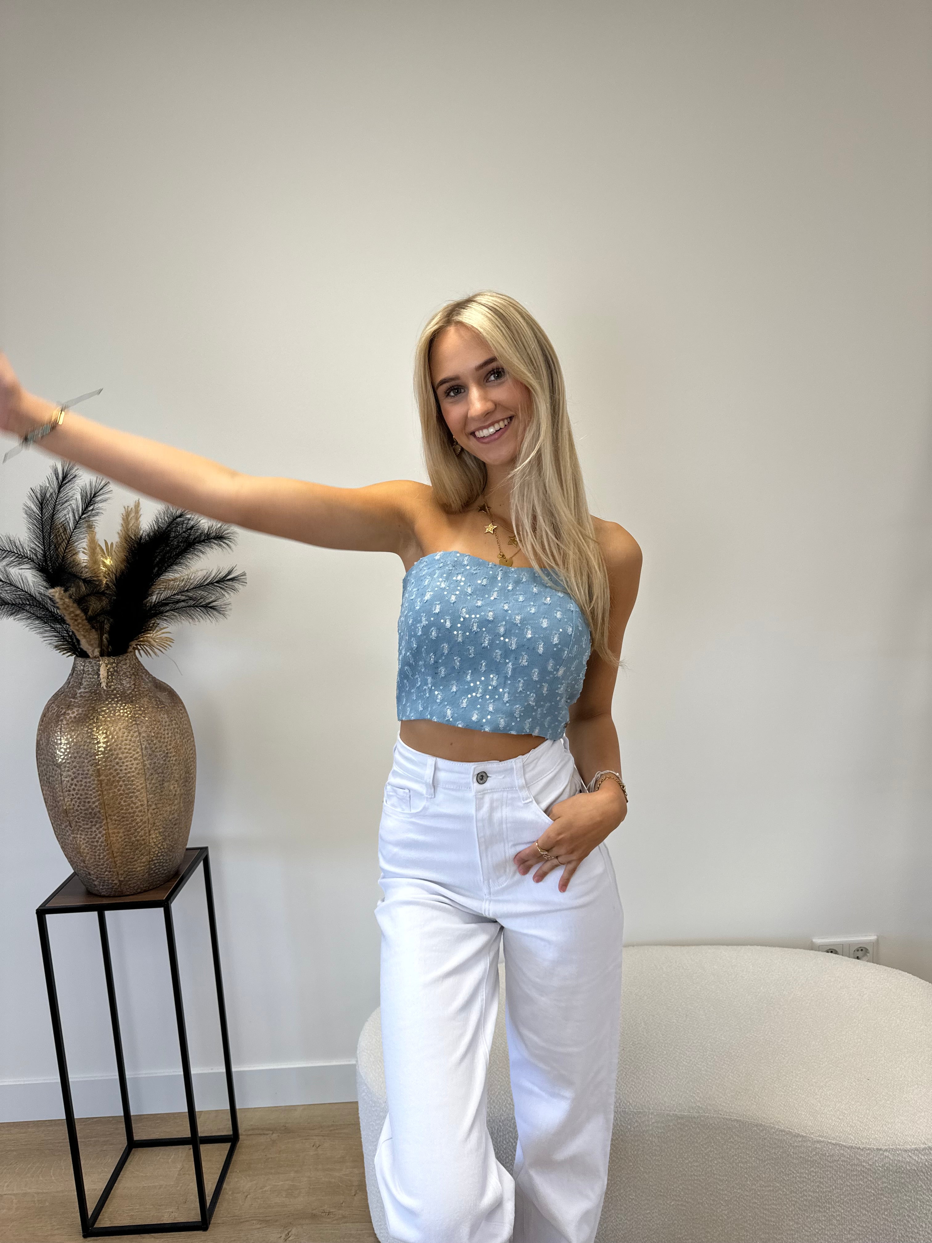 Sandy Denim Top