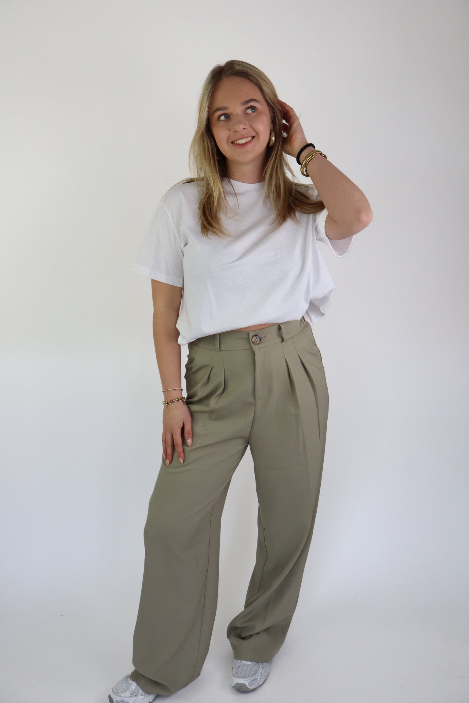 Emma Stretch Pantalon Olive