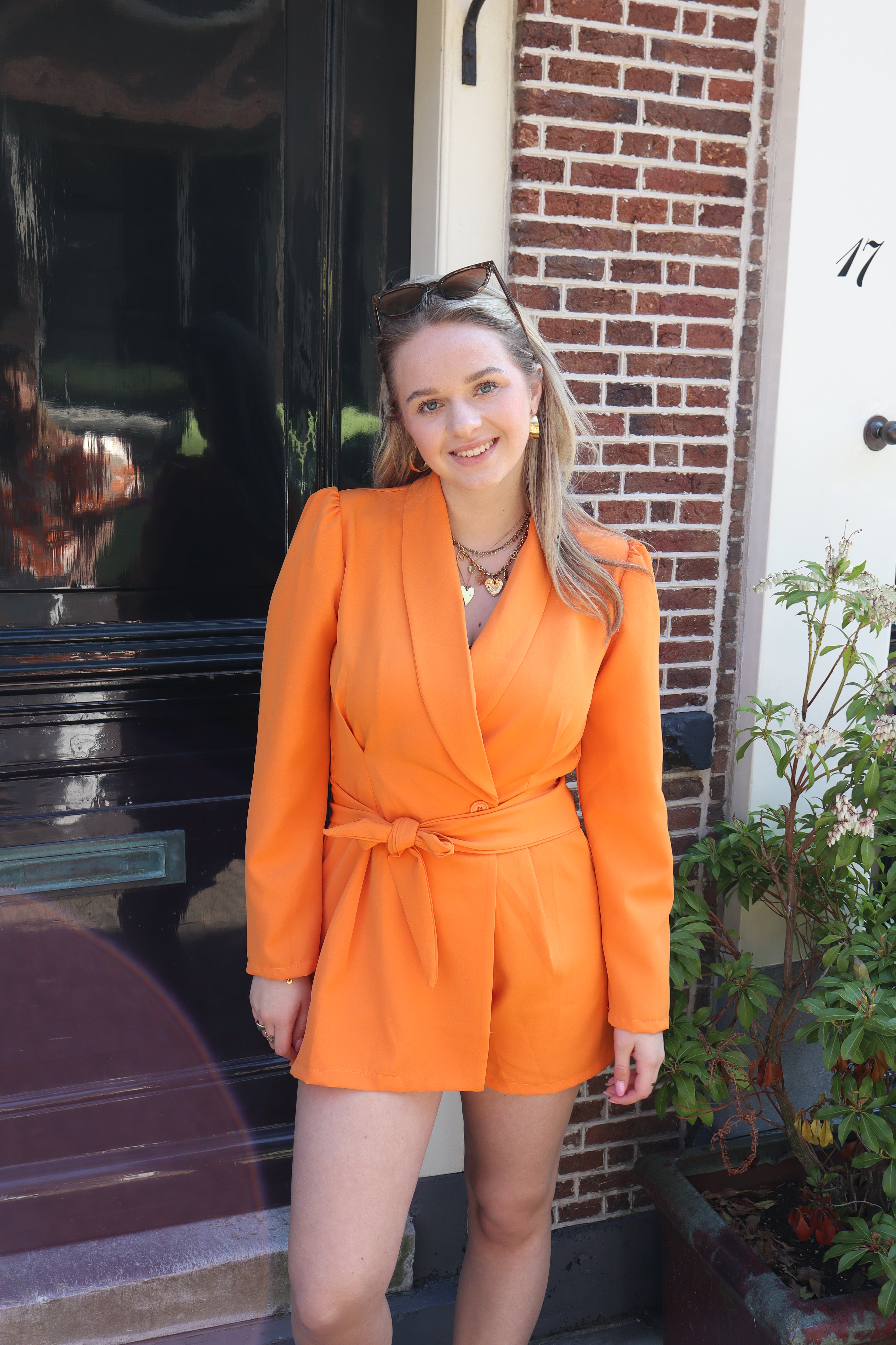 Joan Blazer Playsuit Orange