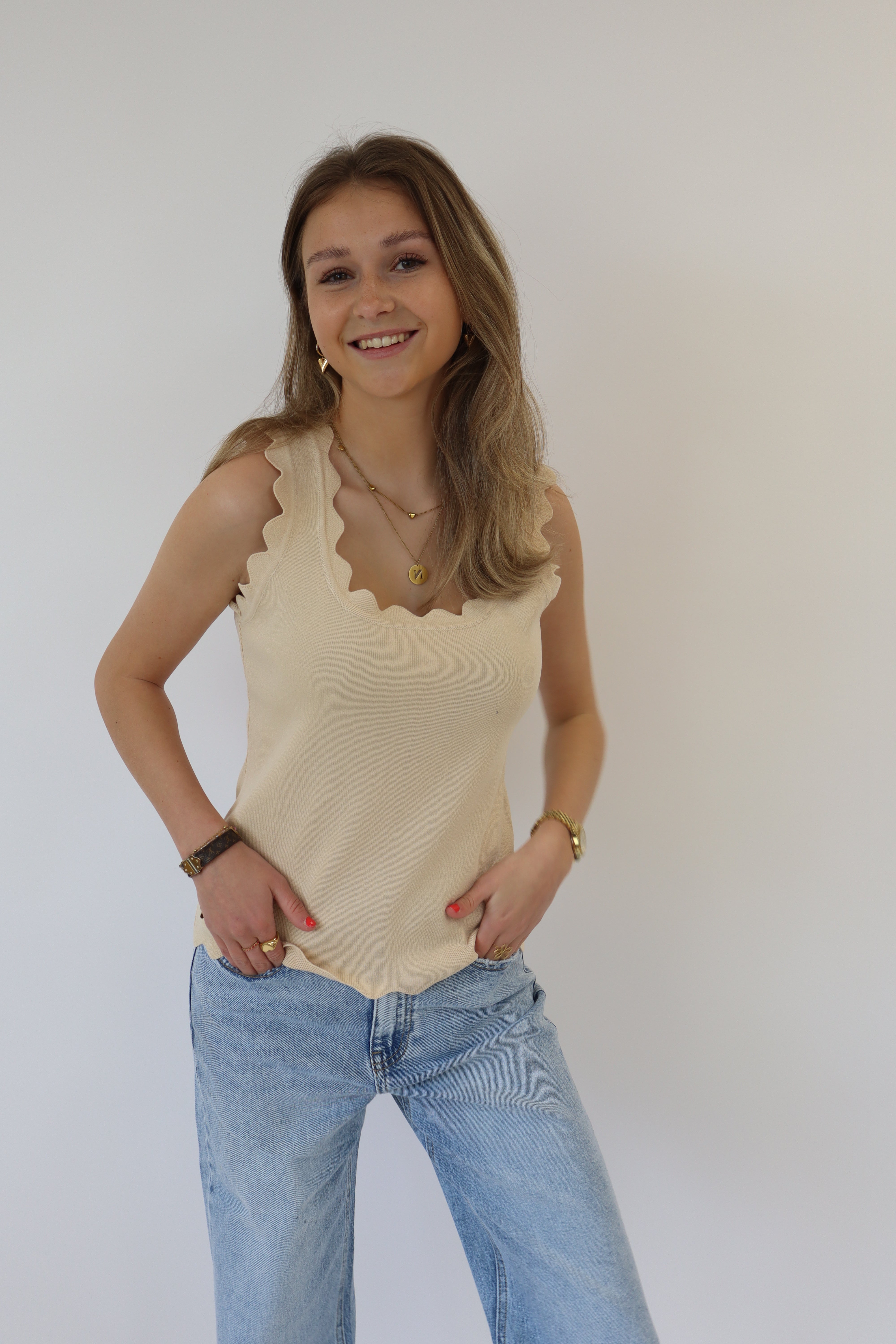 Gaia Basic Top Beige