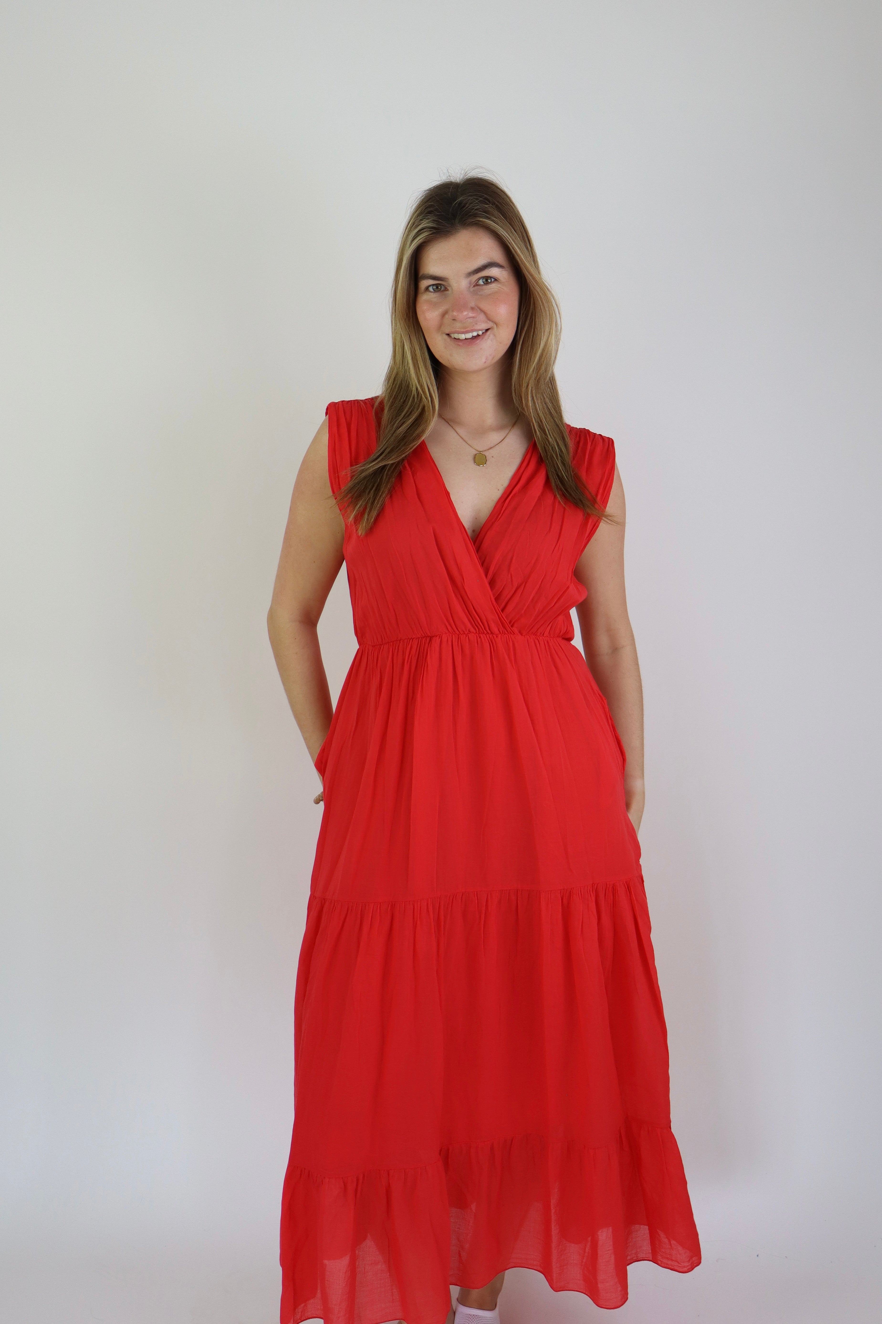 Meave Maxi Dress Red