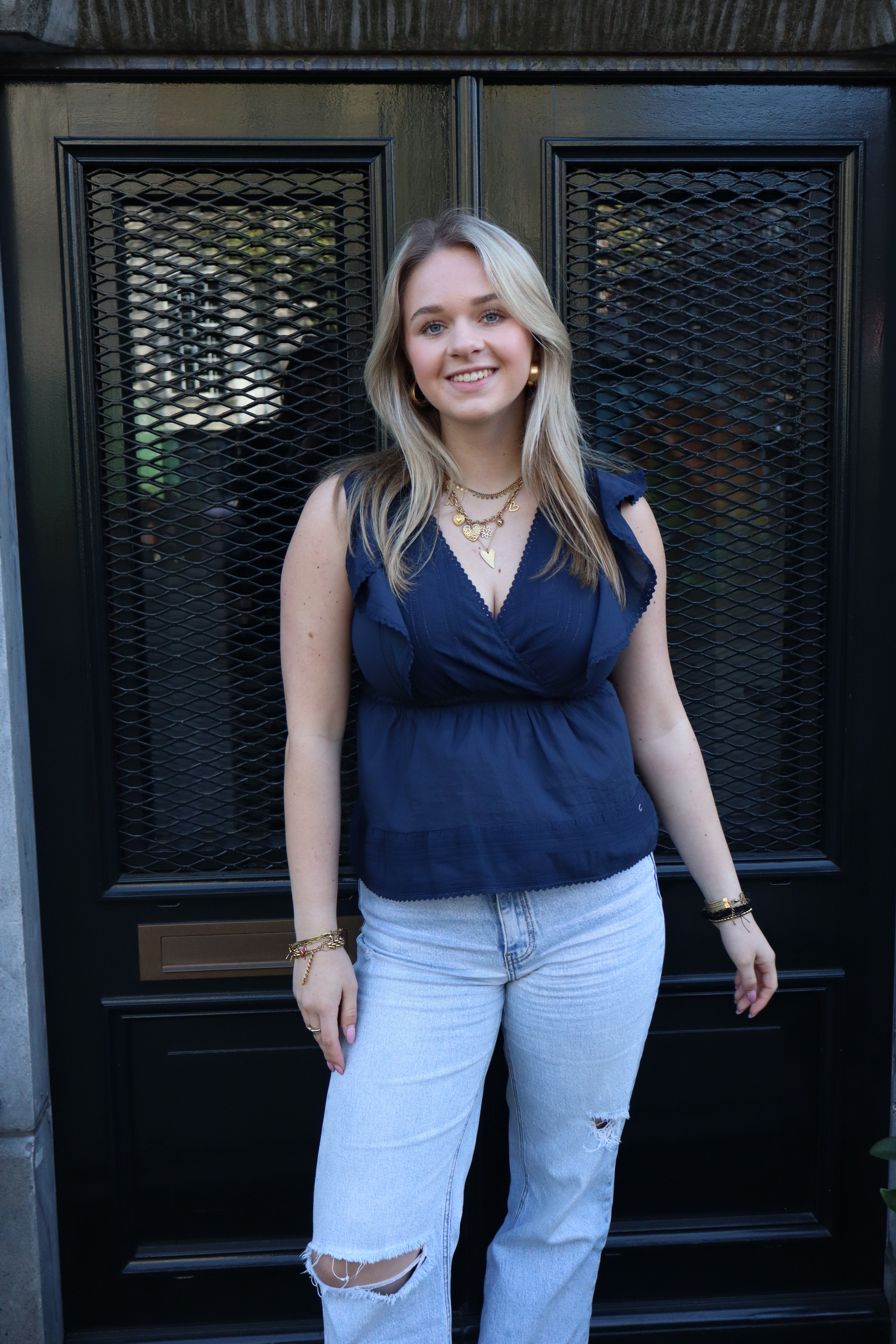 Leah Top Navy