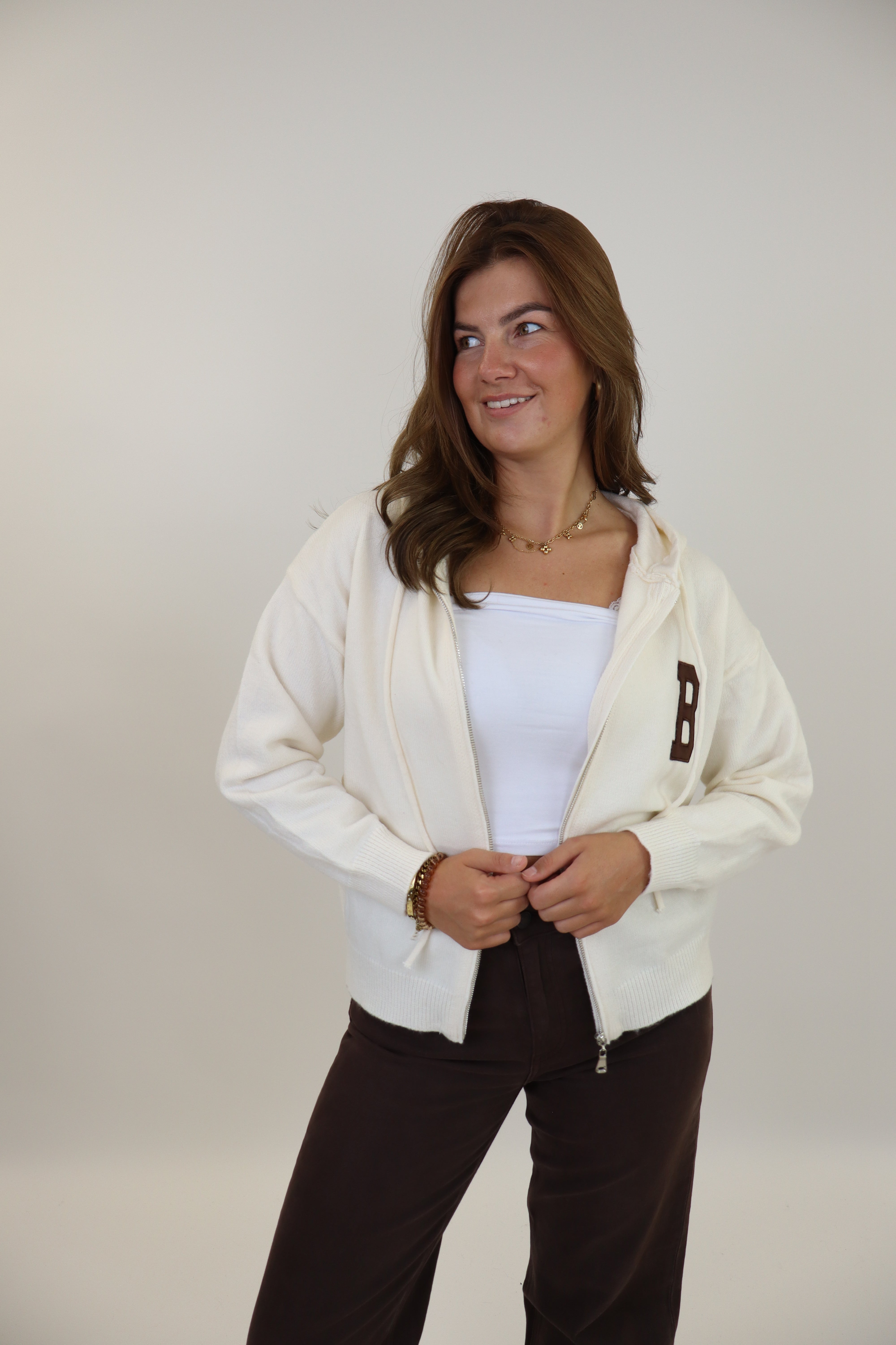 Brooklyn Zip Vest Off-White