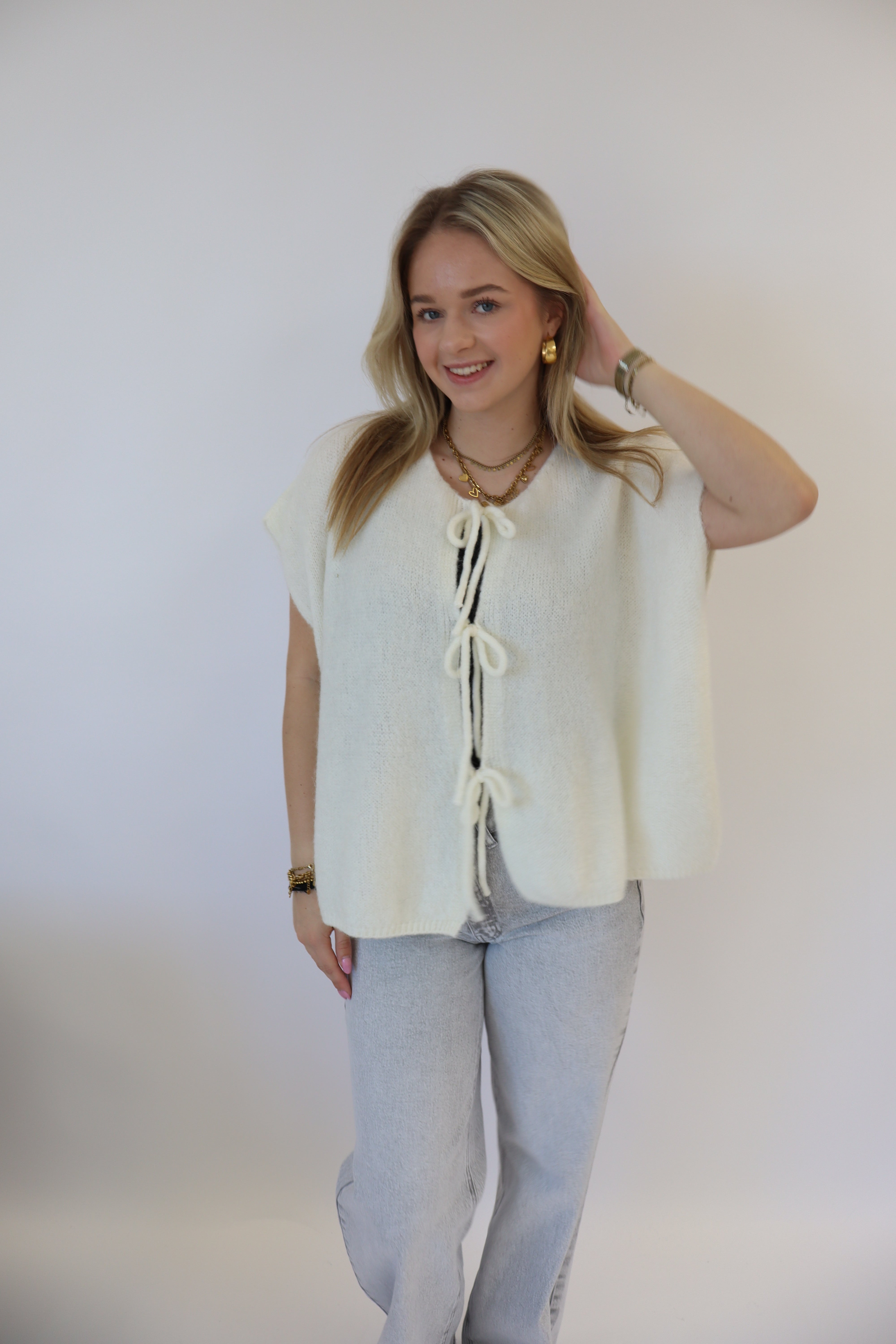 Jodie Bow Top White