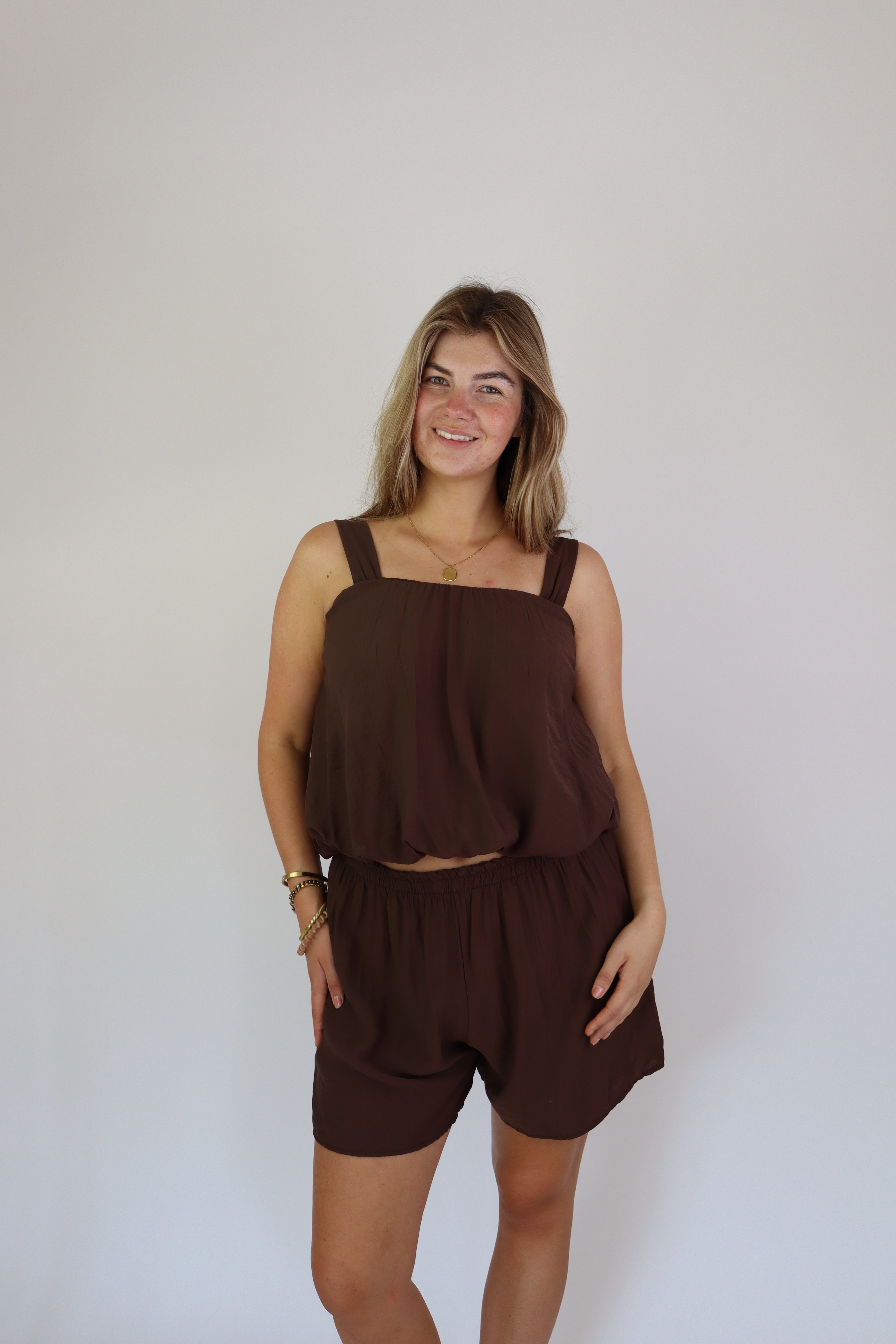 Daimy Two Piece Set Brown