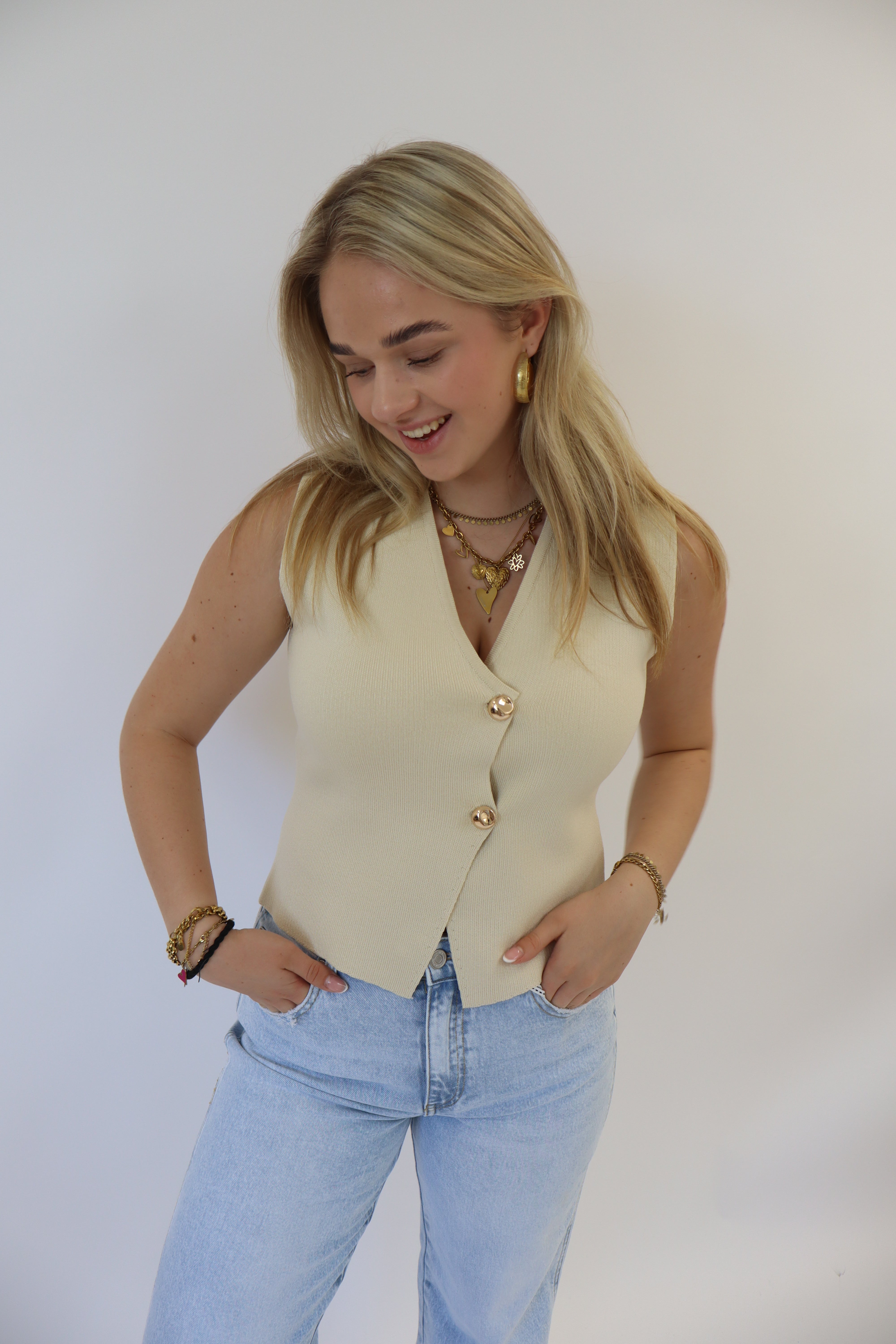 Carmen Top Beige