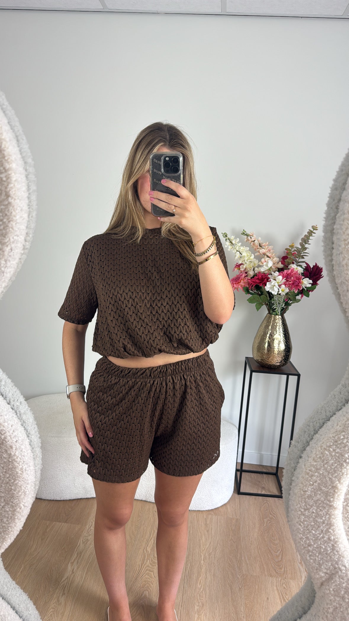 Silvy Two Piece Set Brown