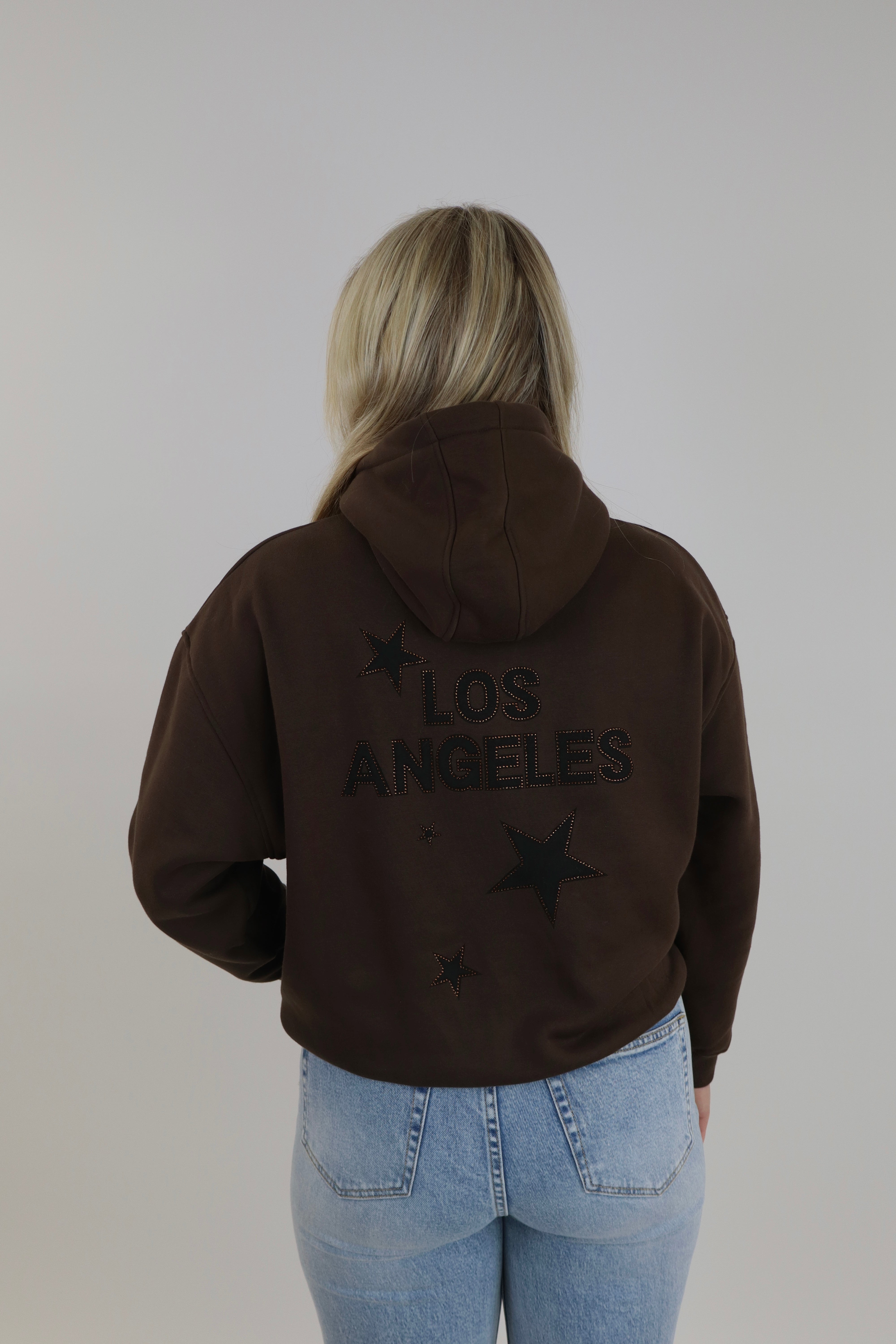 Los Angeles Hoodie Brown