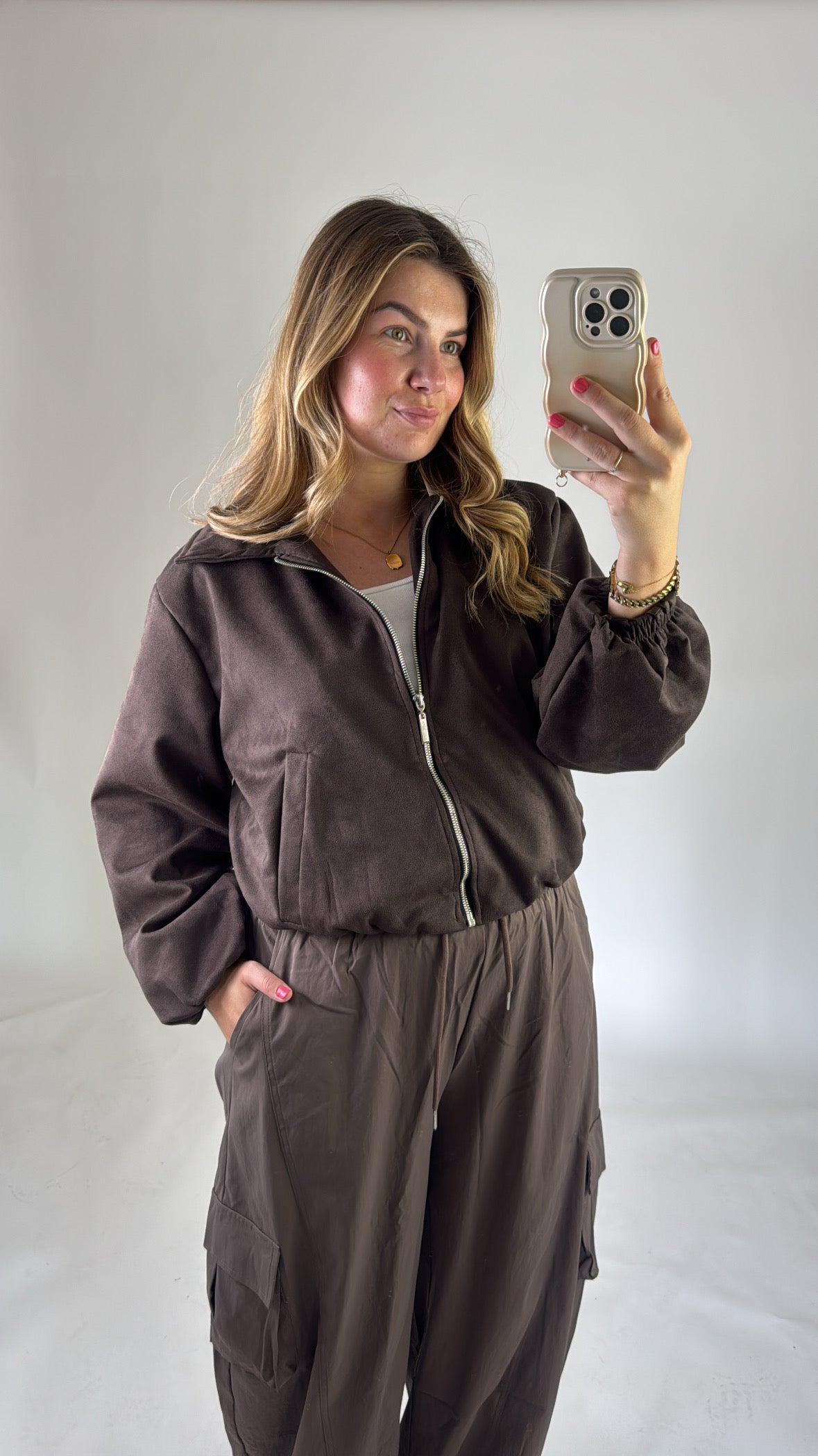 Suede Jacket Brown