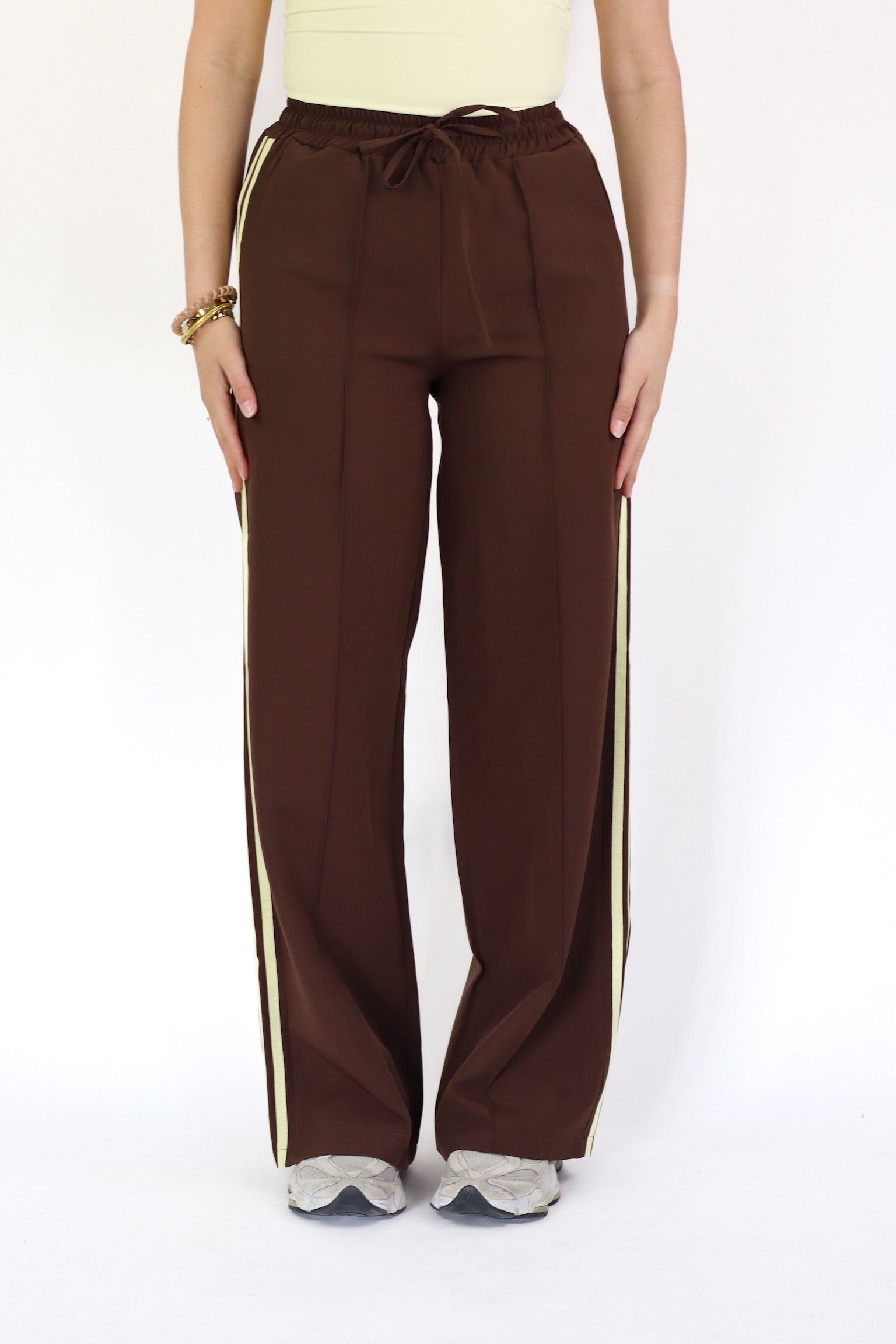 Kiki Striped Pants Brown