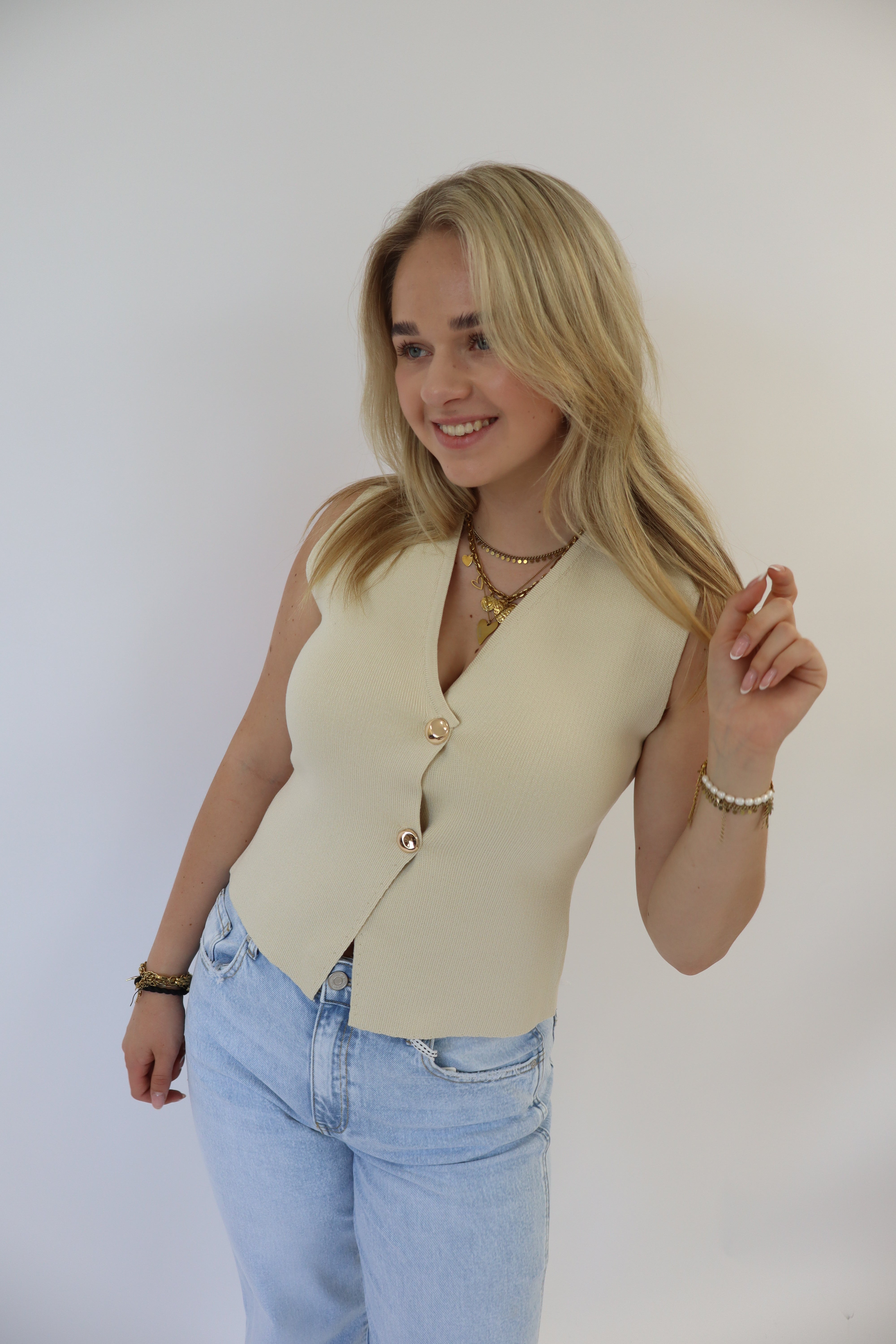 Carmen Top Beige