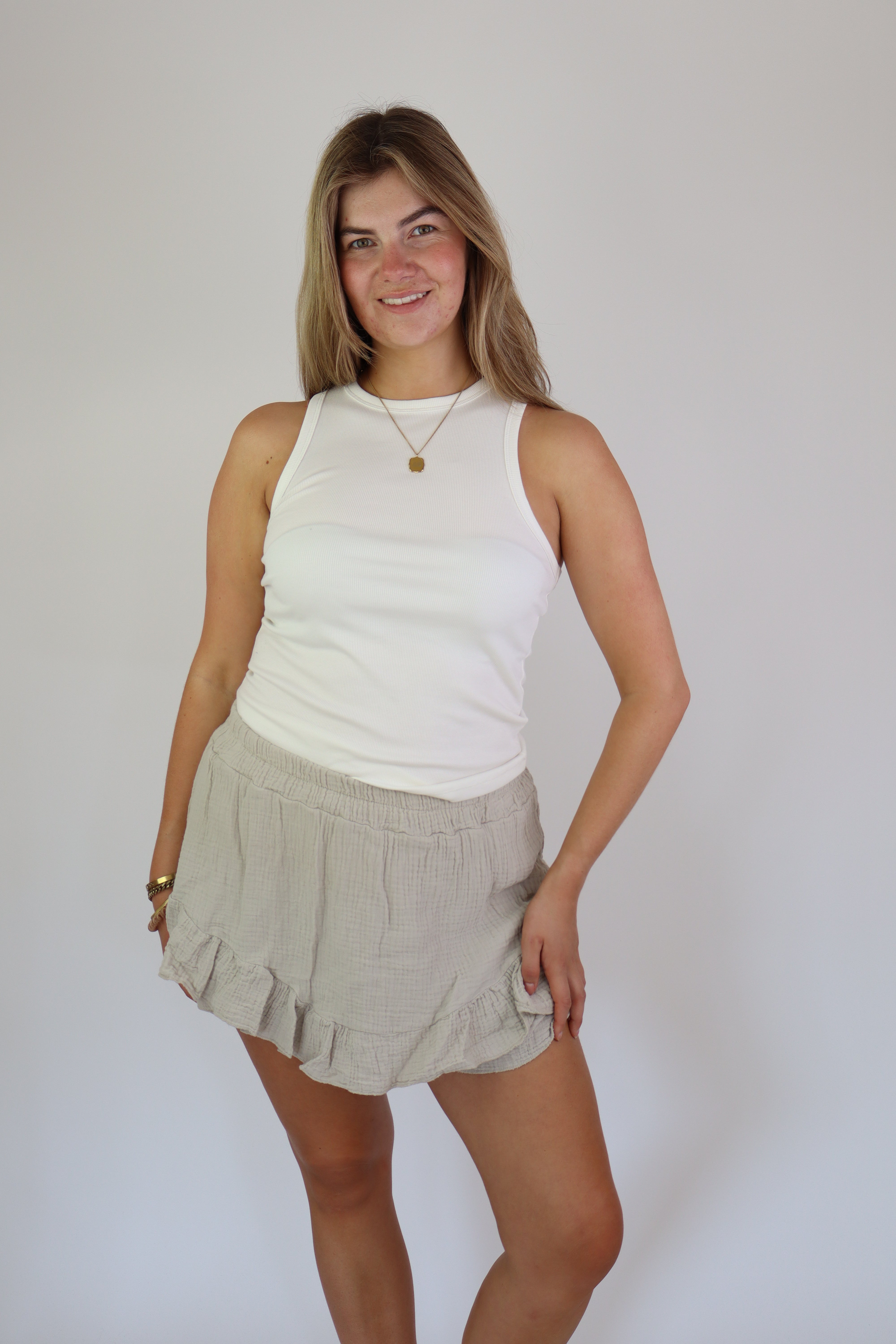 Lilly Katoenen Skort Beige