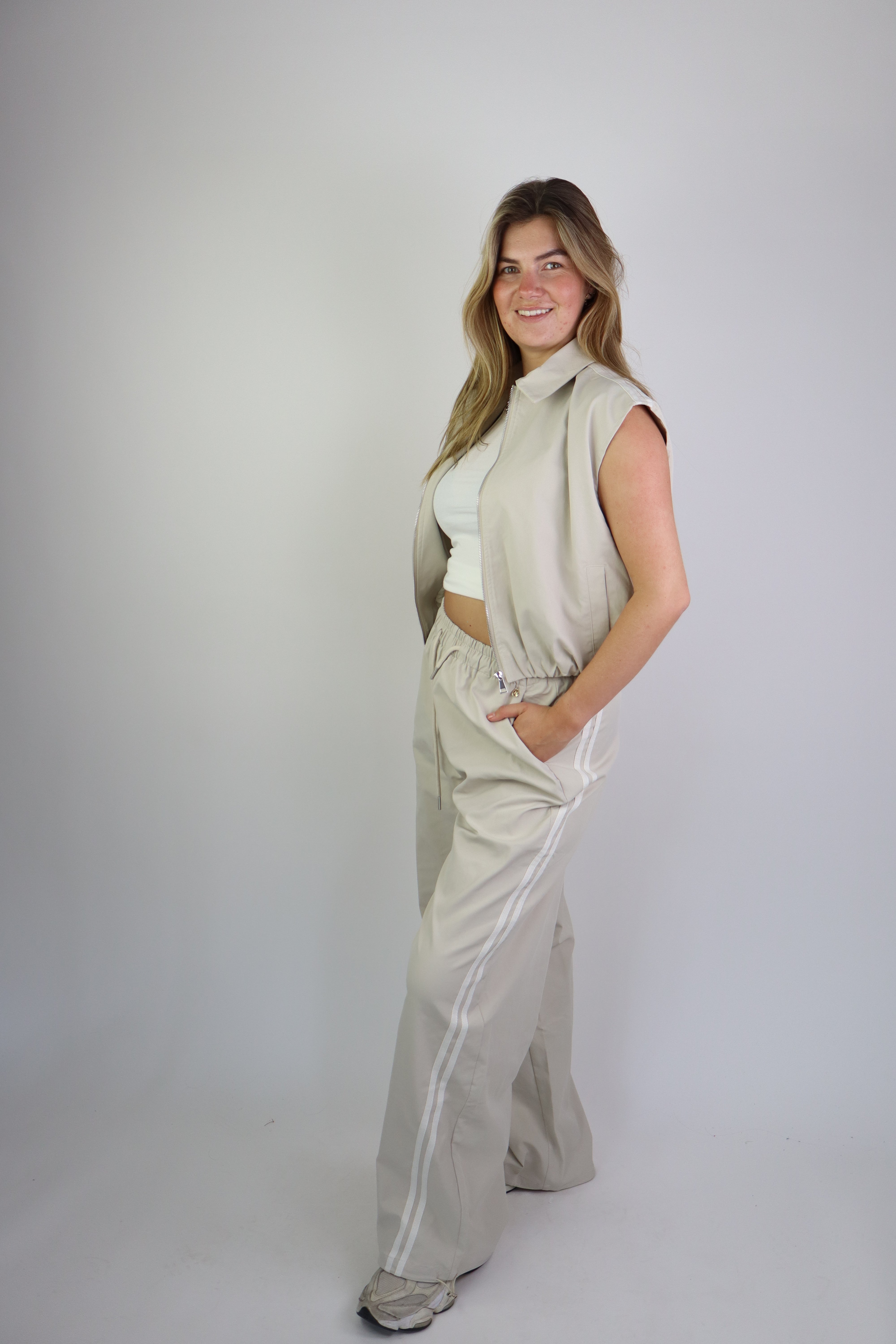 Ambika Alouette Striped Pants Creme