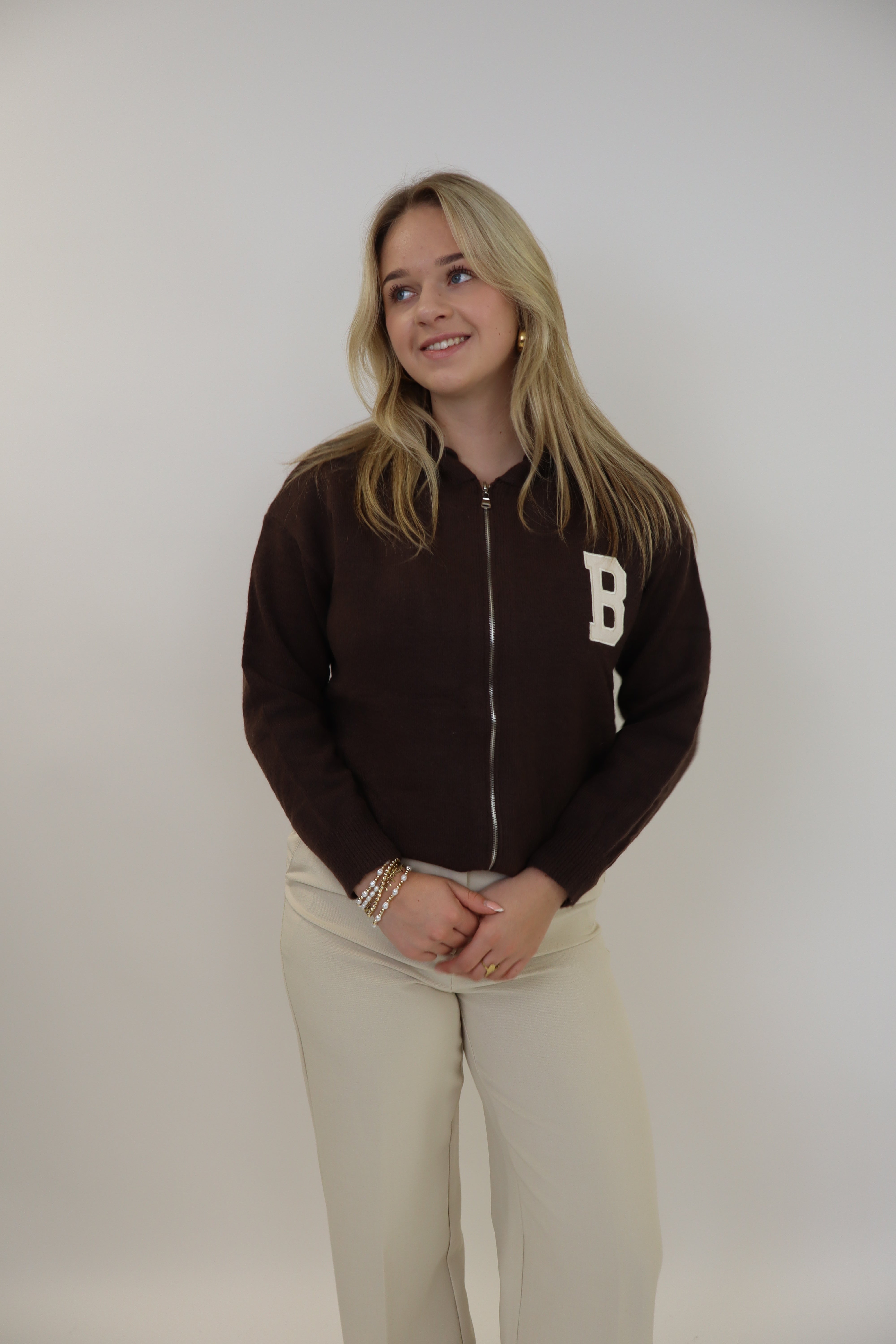 Brooklyn Zip Vest Brown