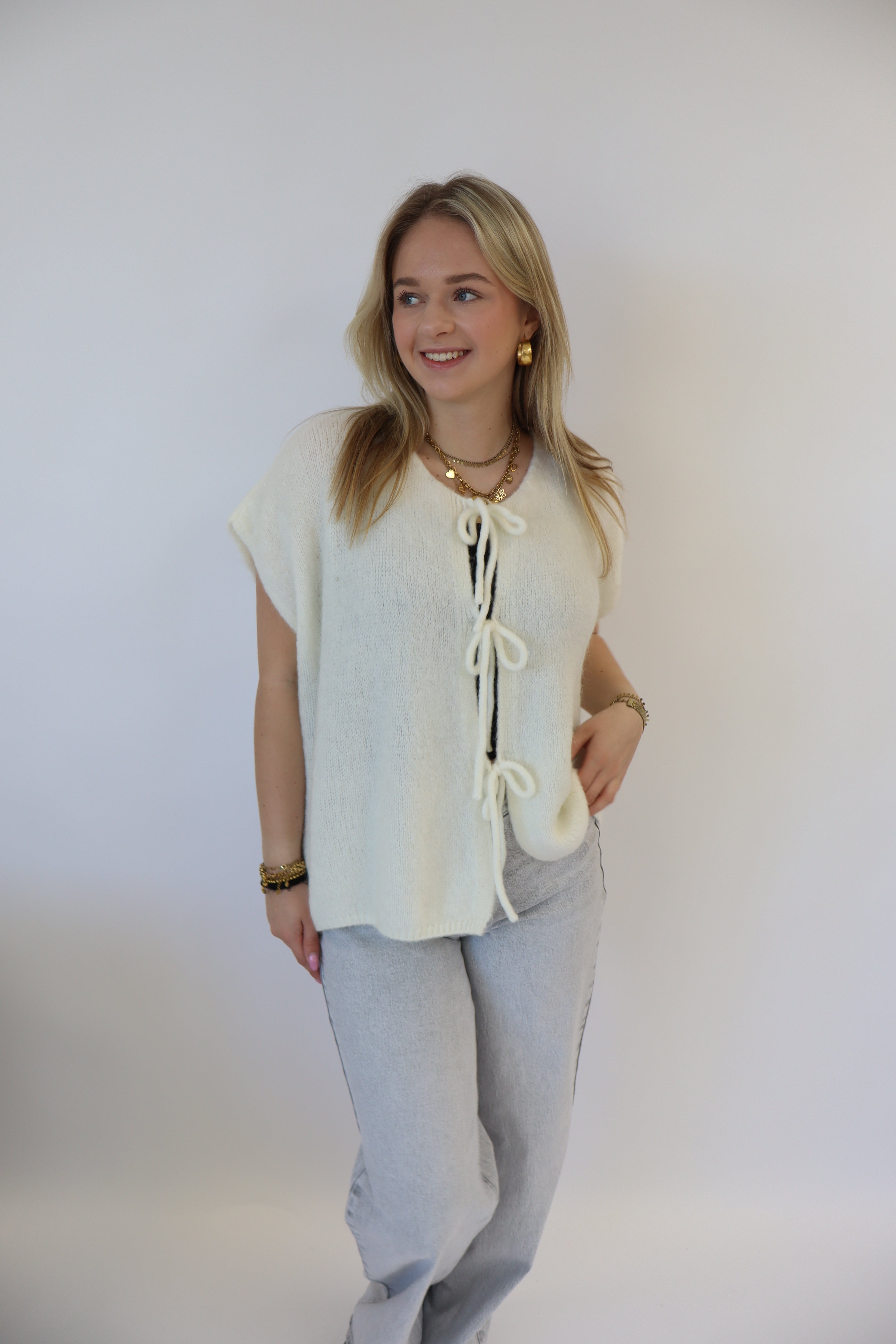 Jodie Bow Top White