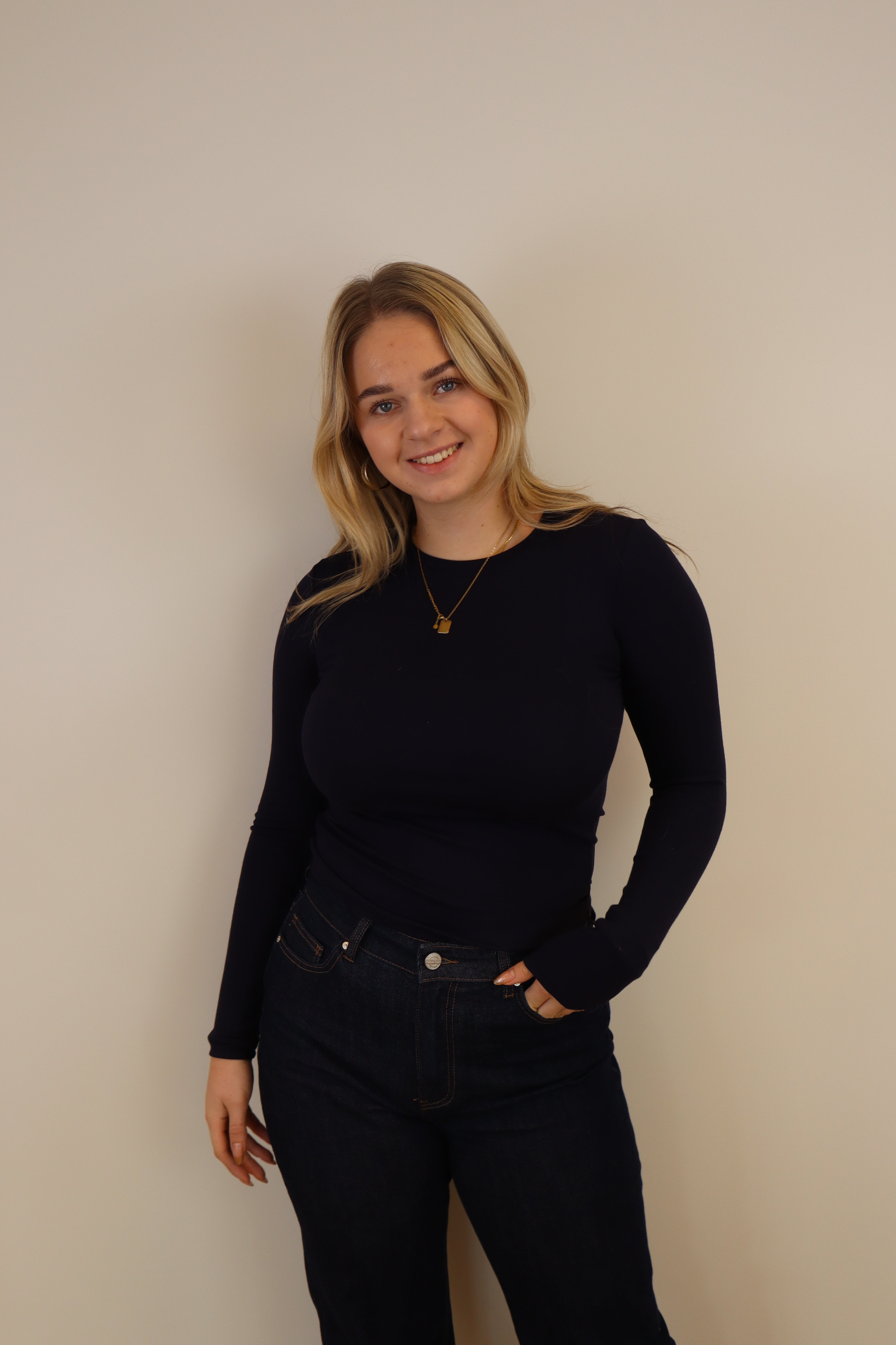 Zoë Long Sleeve Top Navy