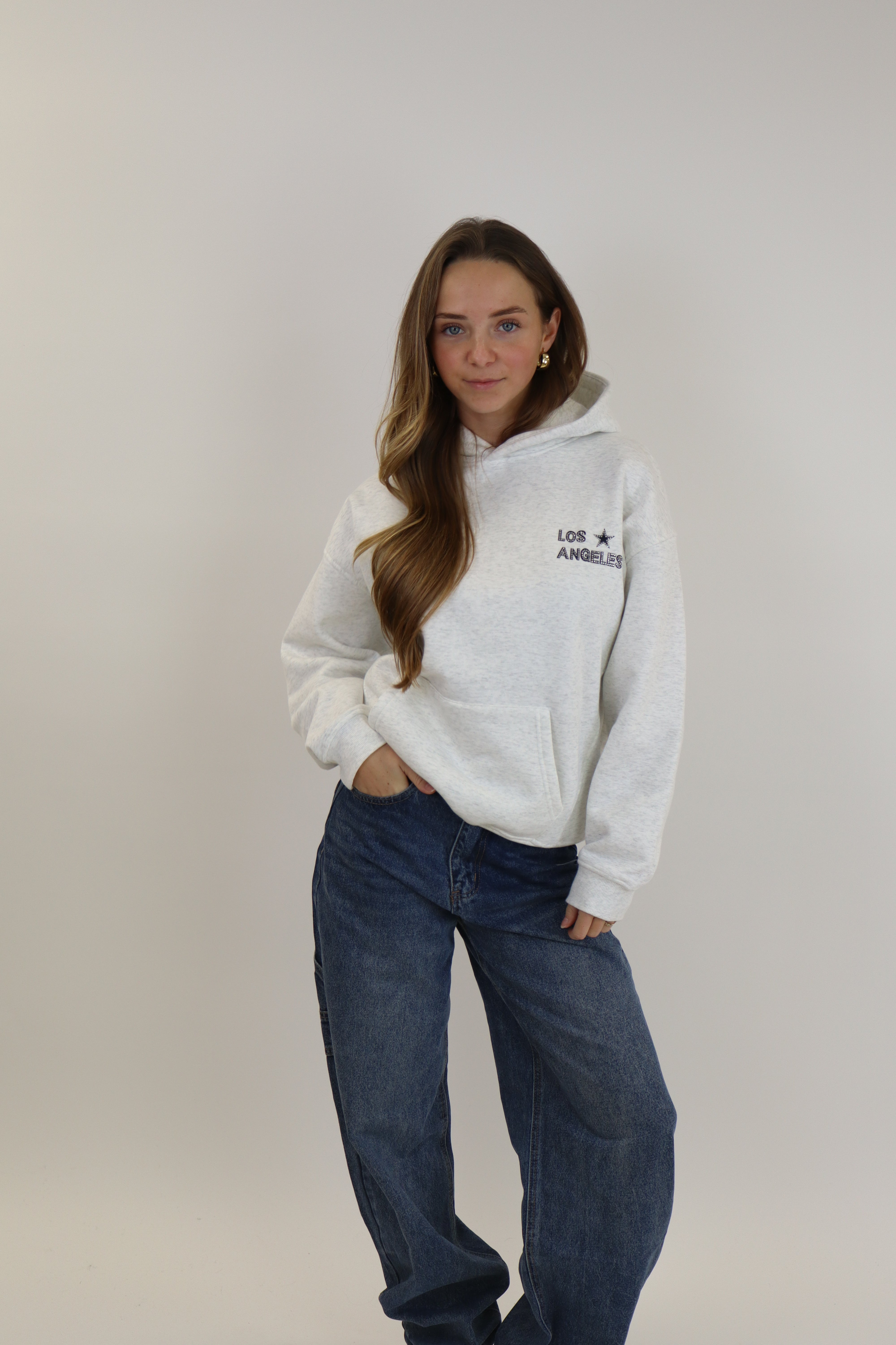 Los Angeles Hoodie Light Grey