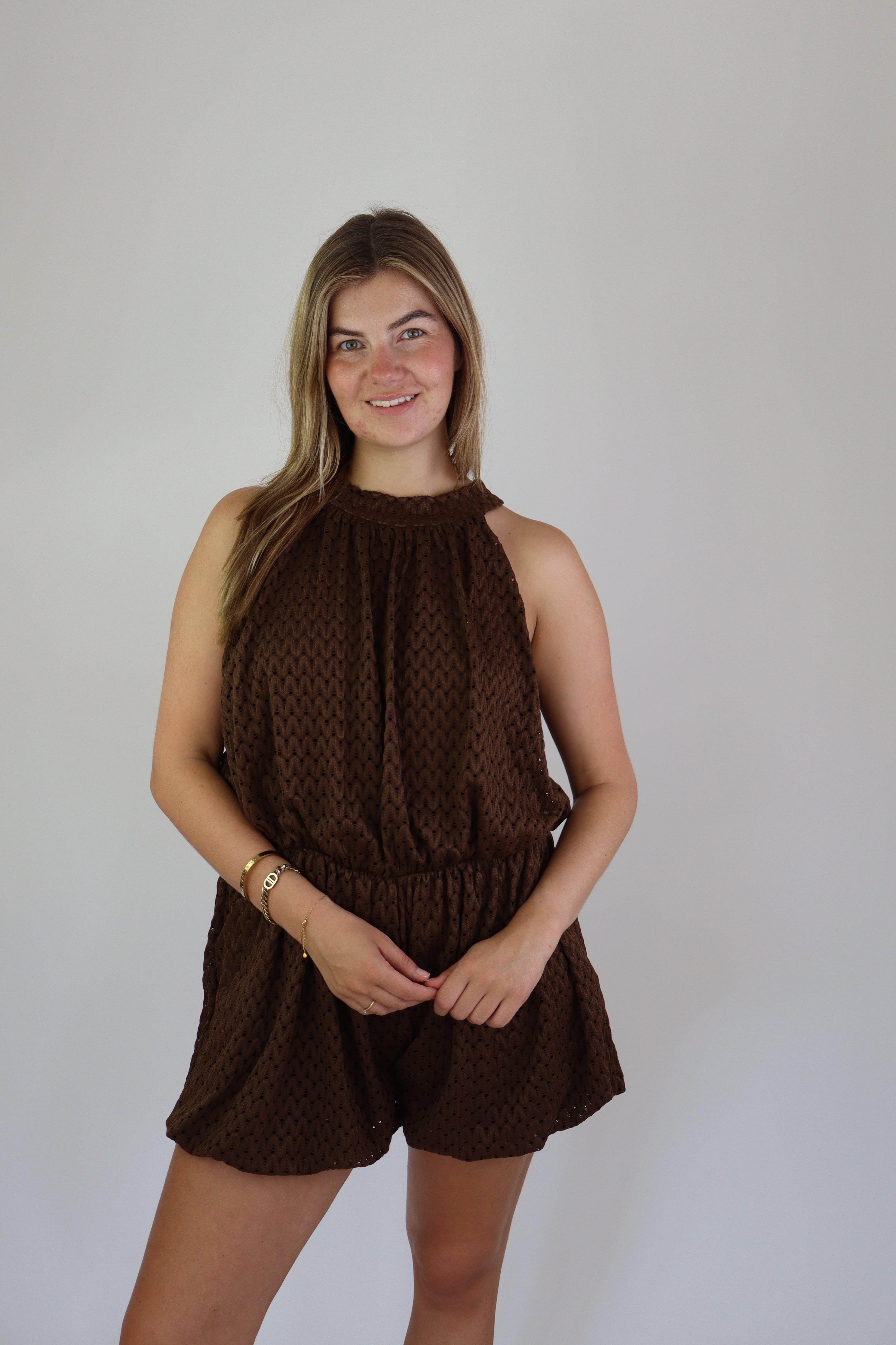 Bella Playsuit Brown