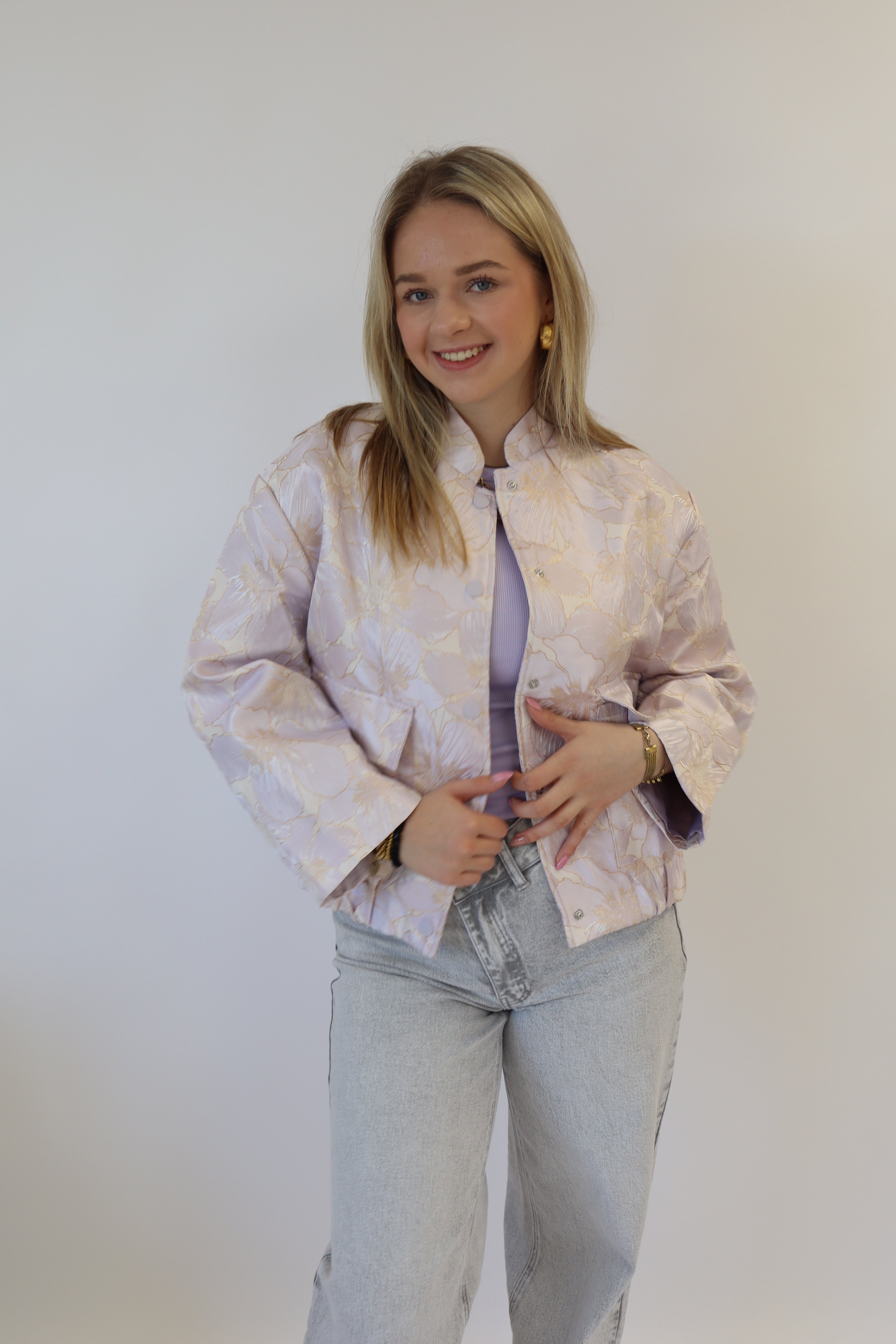 Rosalie Flower Bomber Lila