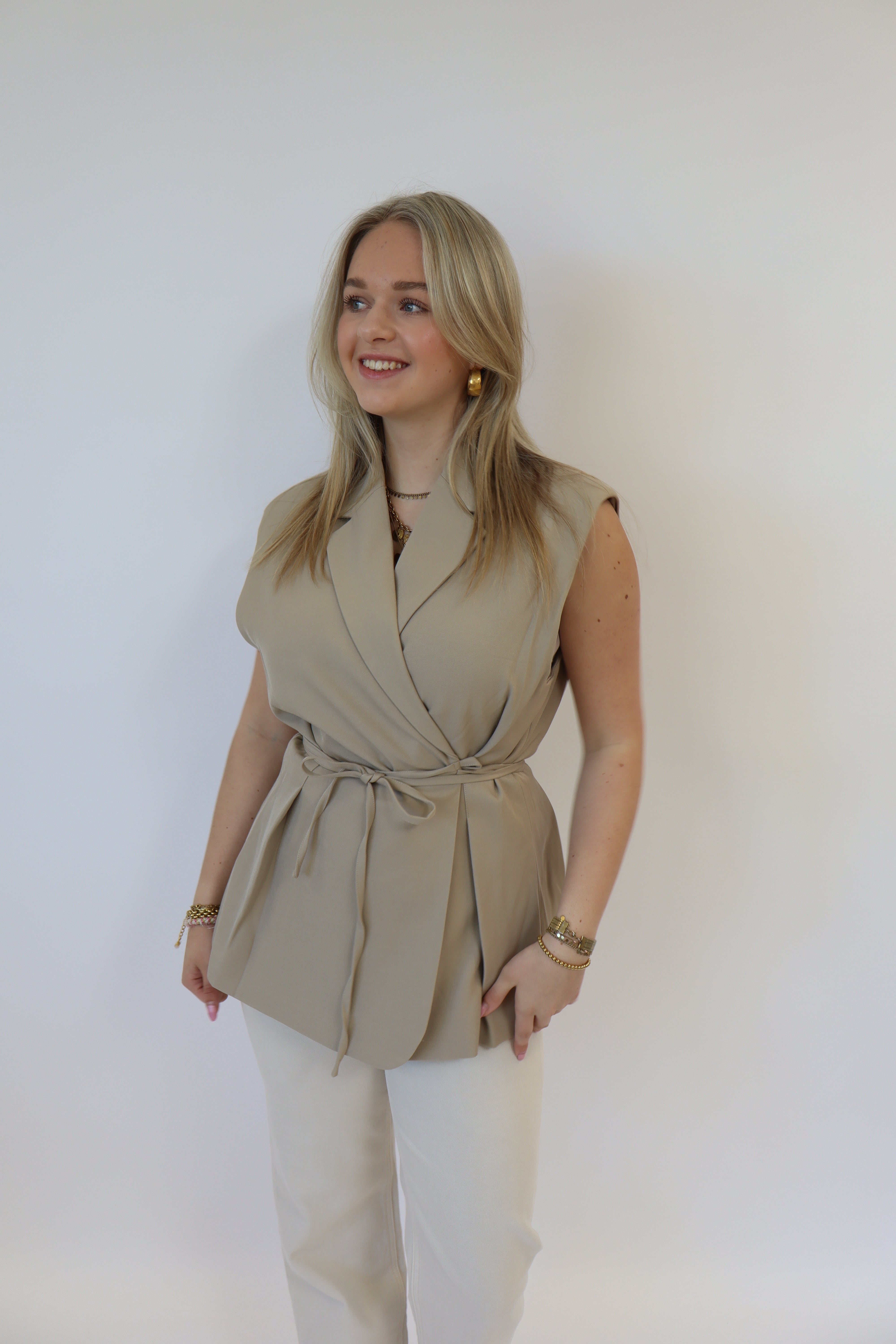 Evy Gilet Beige | 24749