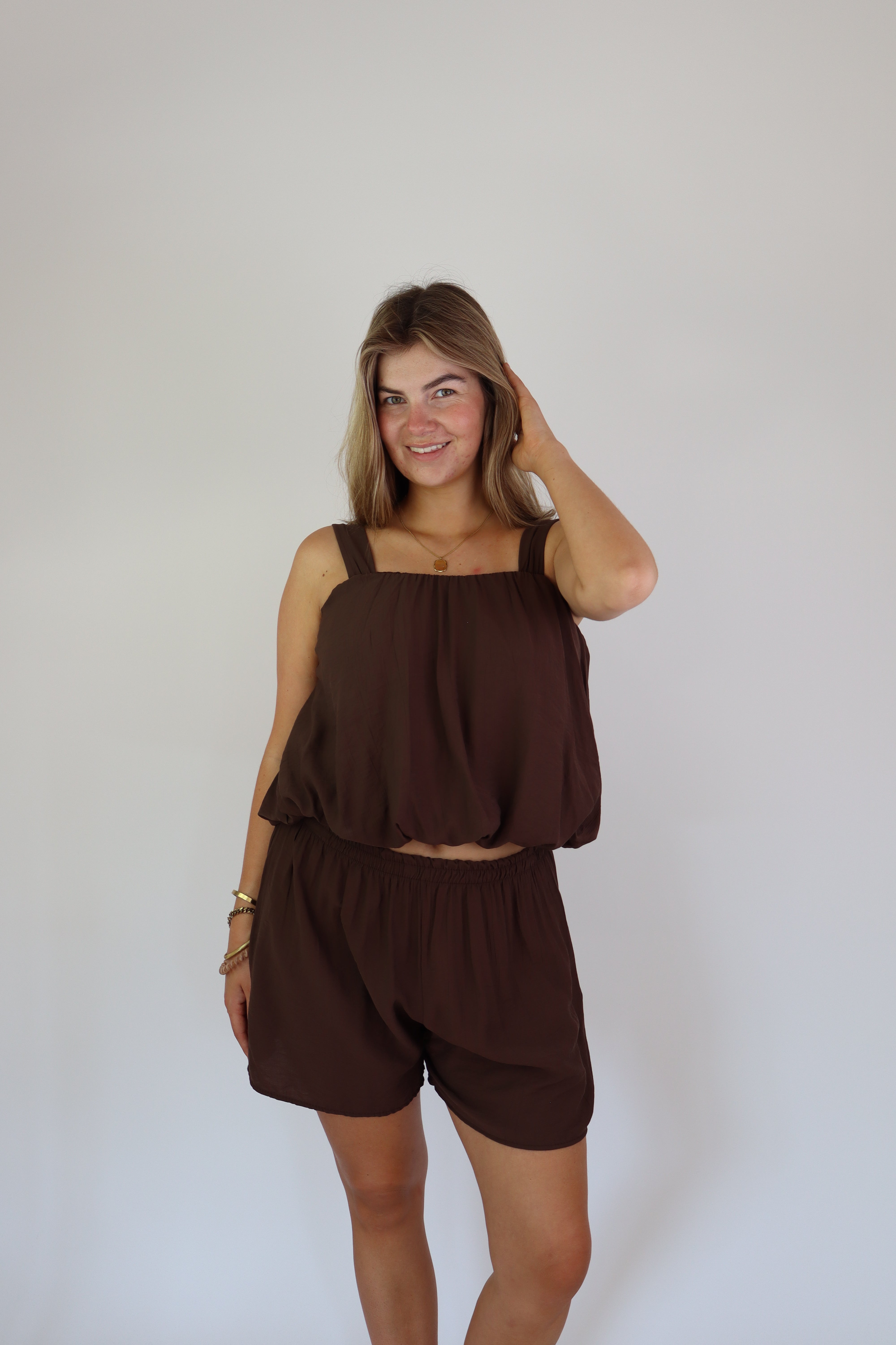 Daimy Two Piece Set Brown