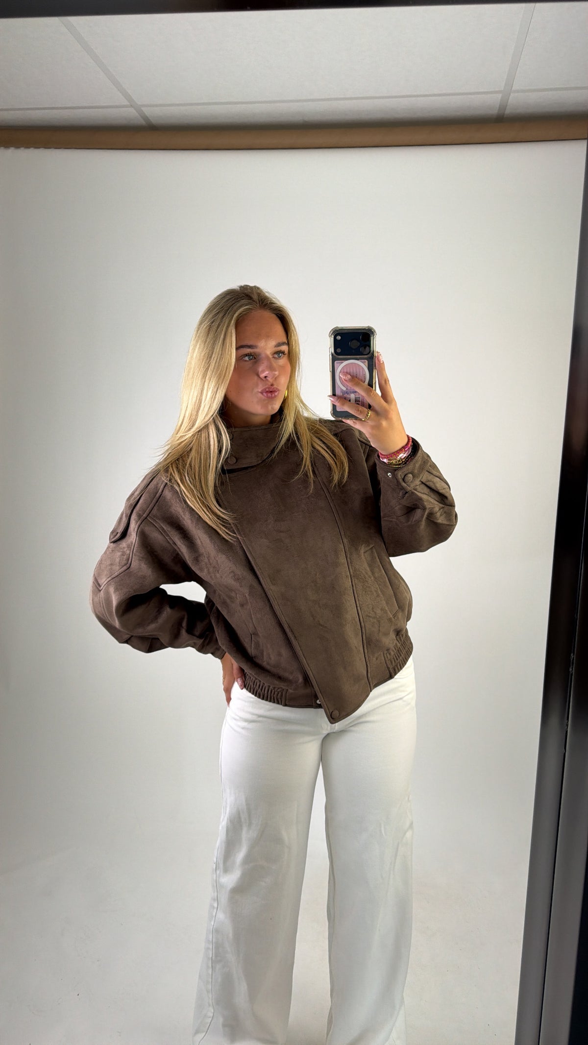 Naya Suede Jacket Brown
