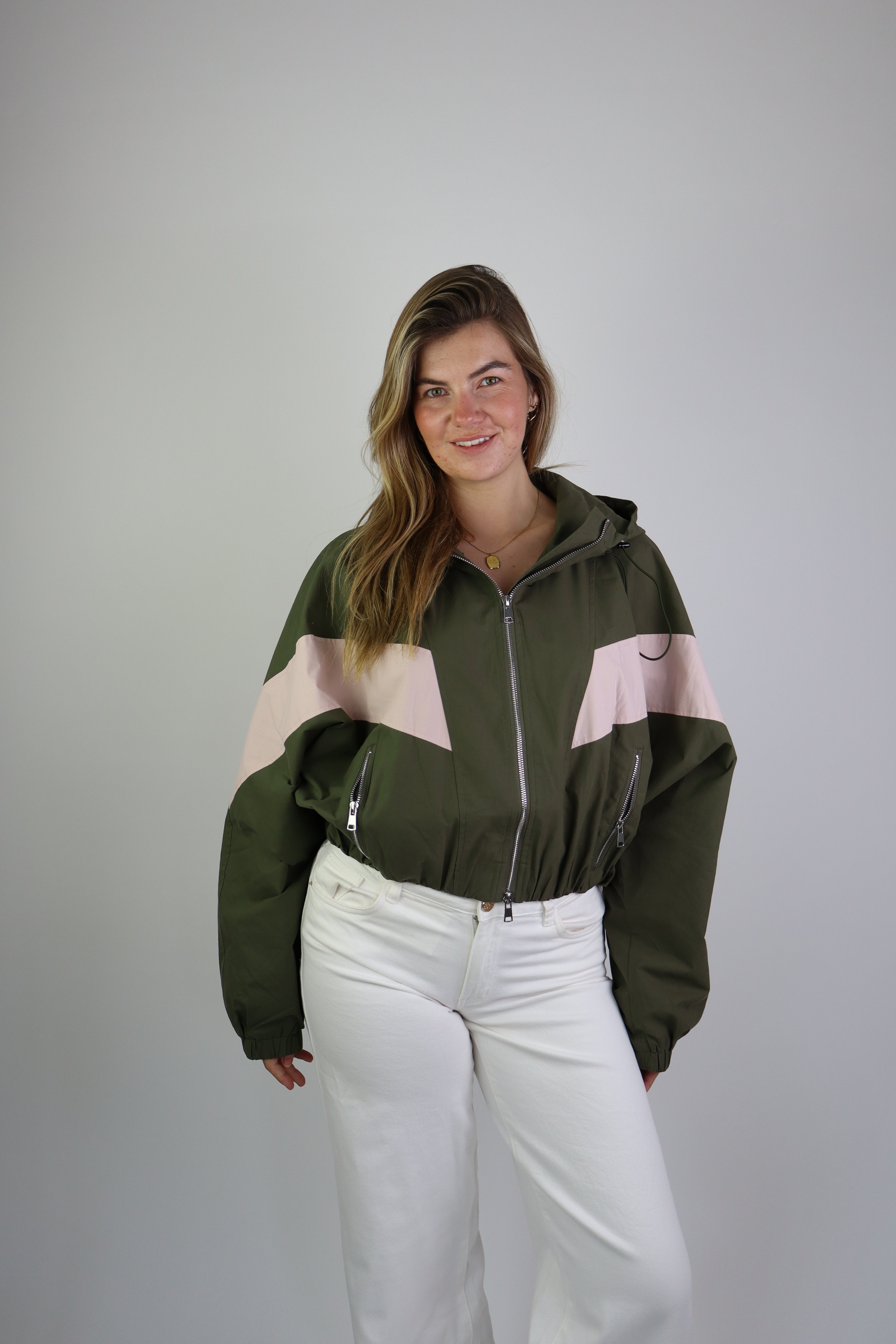 Ambika Track Jacket Green/Pink