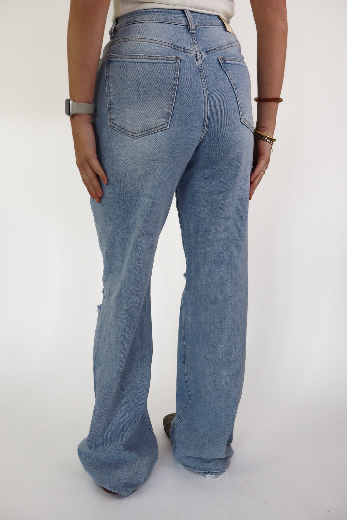LAULIA RIPPED JEANS DAD FIT Y3370-3
