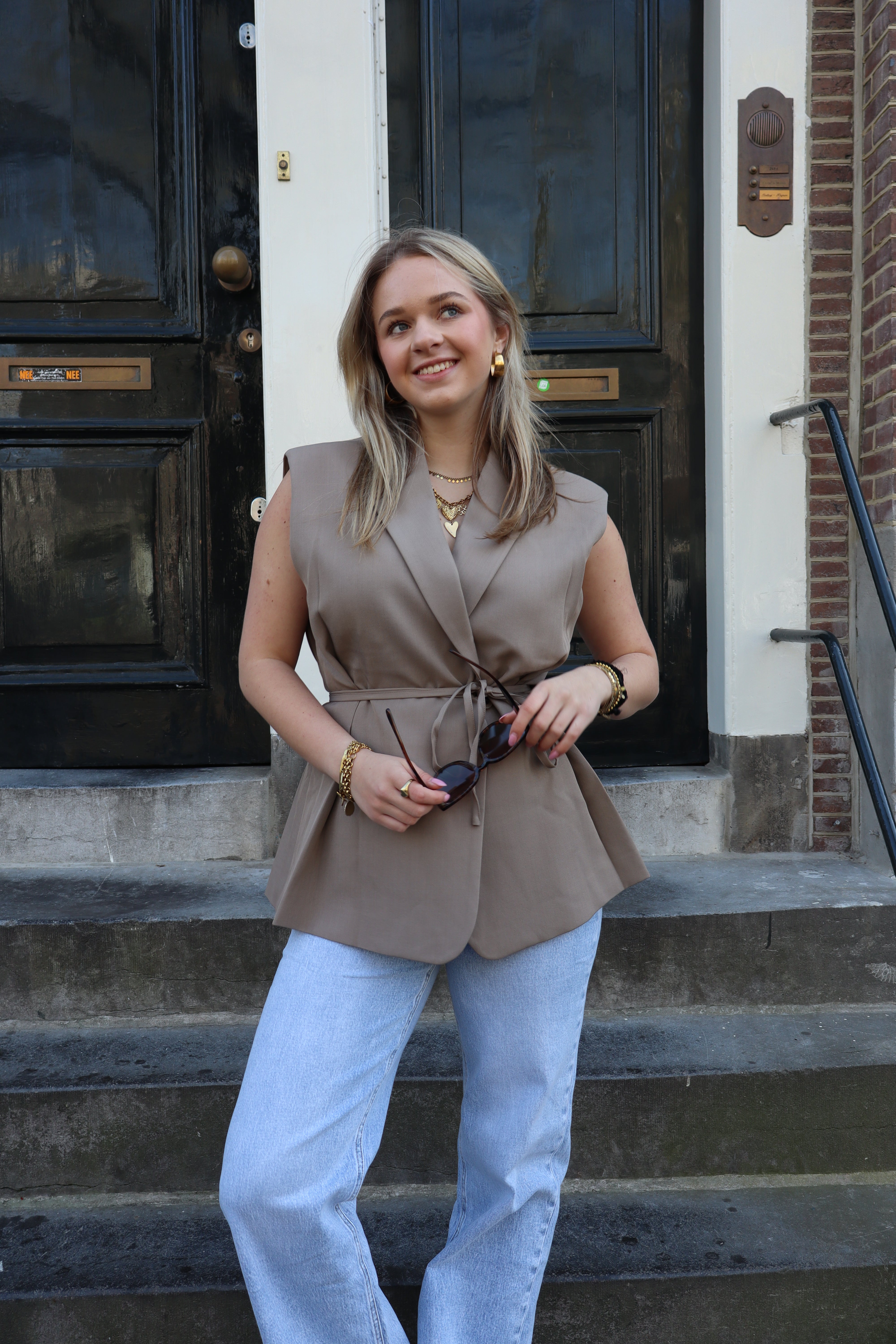 Evy Gilet Taupe | 24749