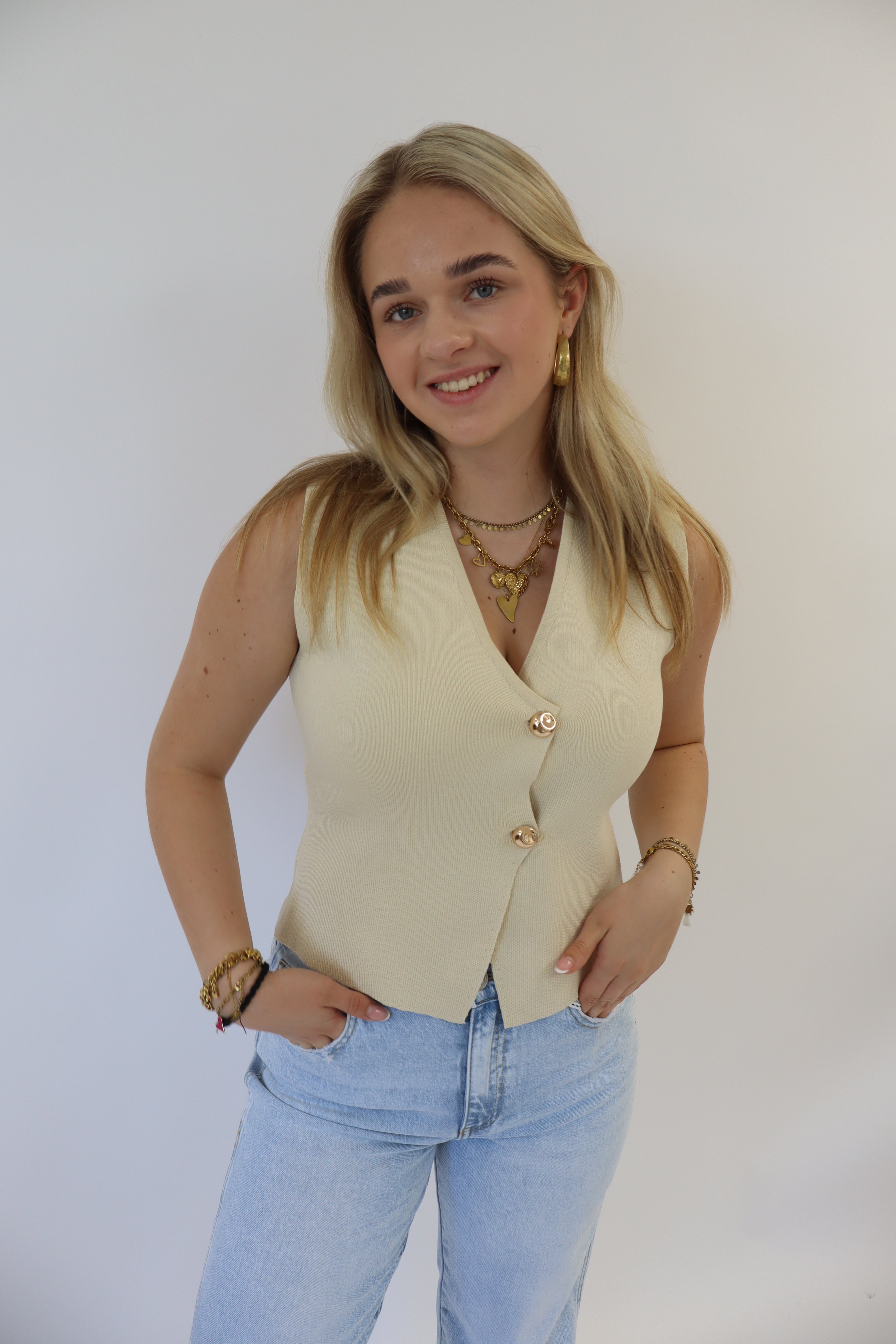 Carmen Top Beige