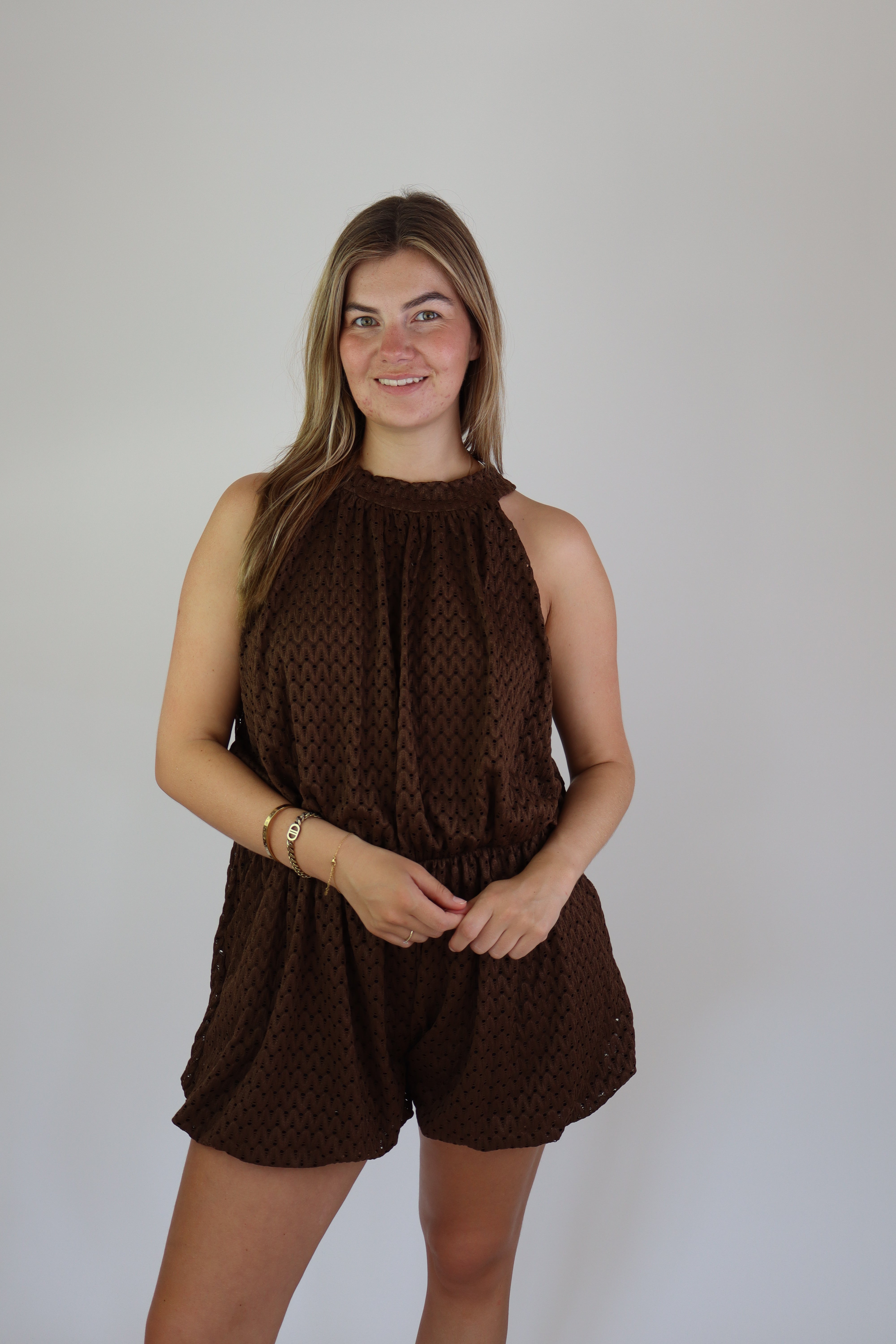 Bella Playsuit Brown